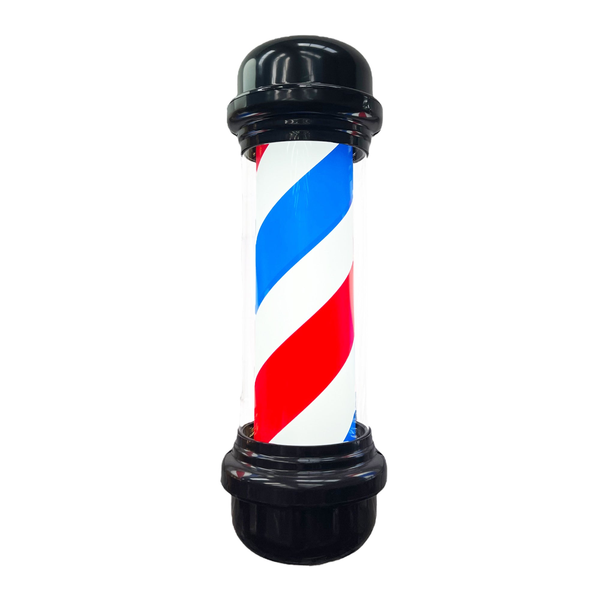 Gabri - Classic Barber Pole Light (Black Red White Blue Stripes) 70cm