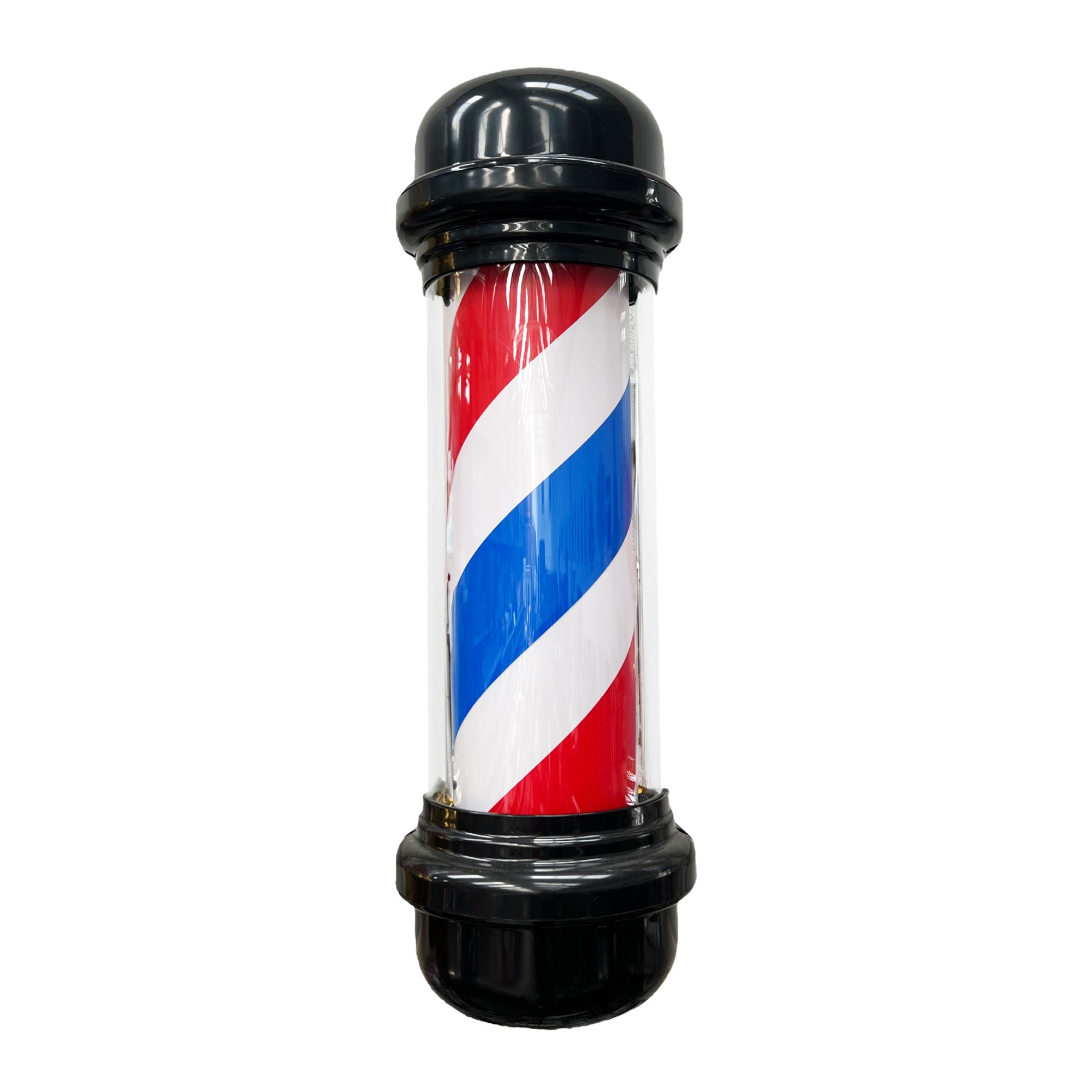 Gabri - Classic Barber Pole Light (Black Red White Blue Stripes) 70cm