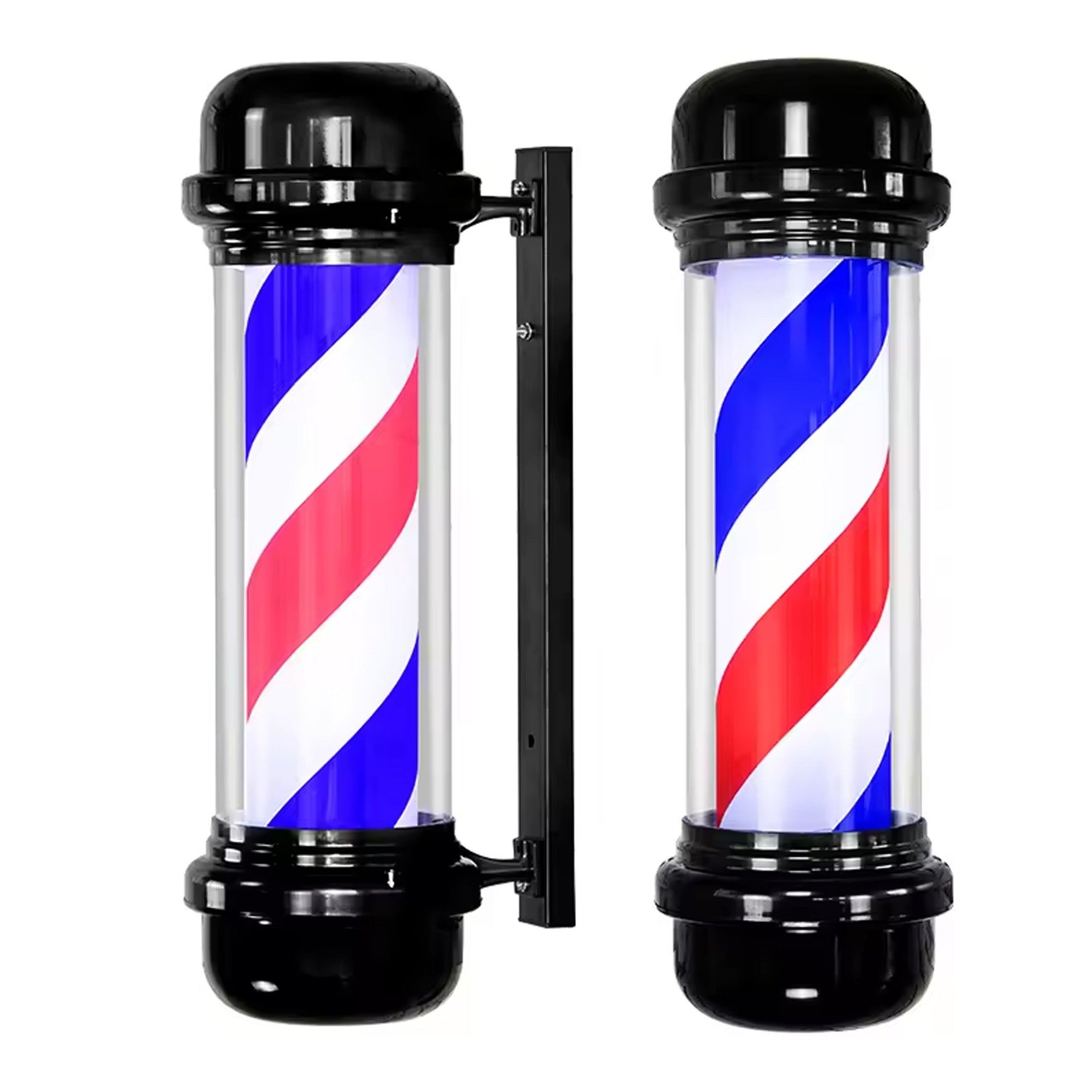 Gabri - Barber Pole Light (Black Red White Blue Stripes) 70cm