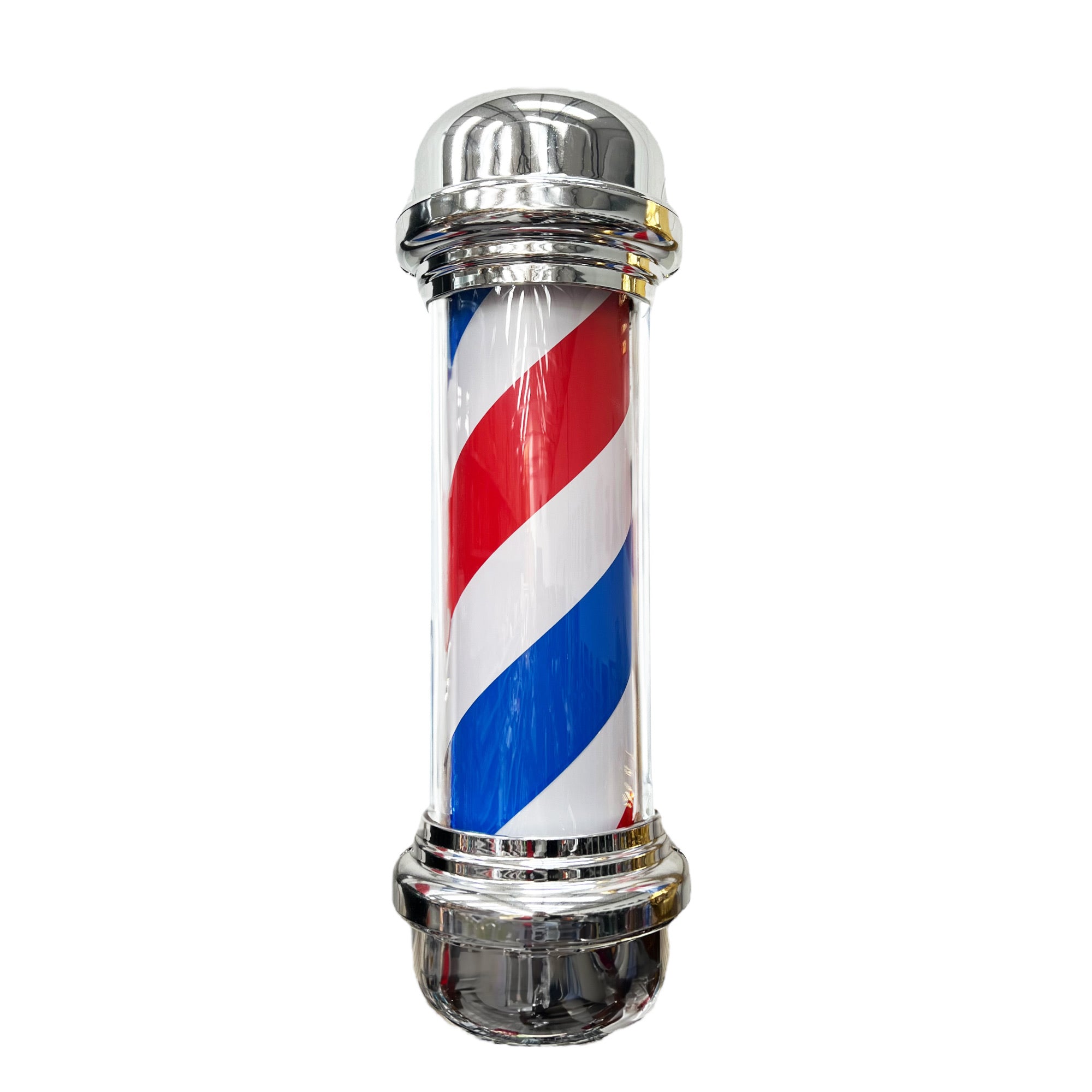 Gabri - Classic Barber Pole Light (Silver Red White Blue Stripes) 70cm