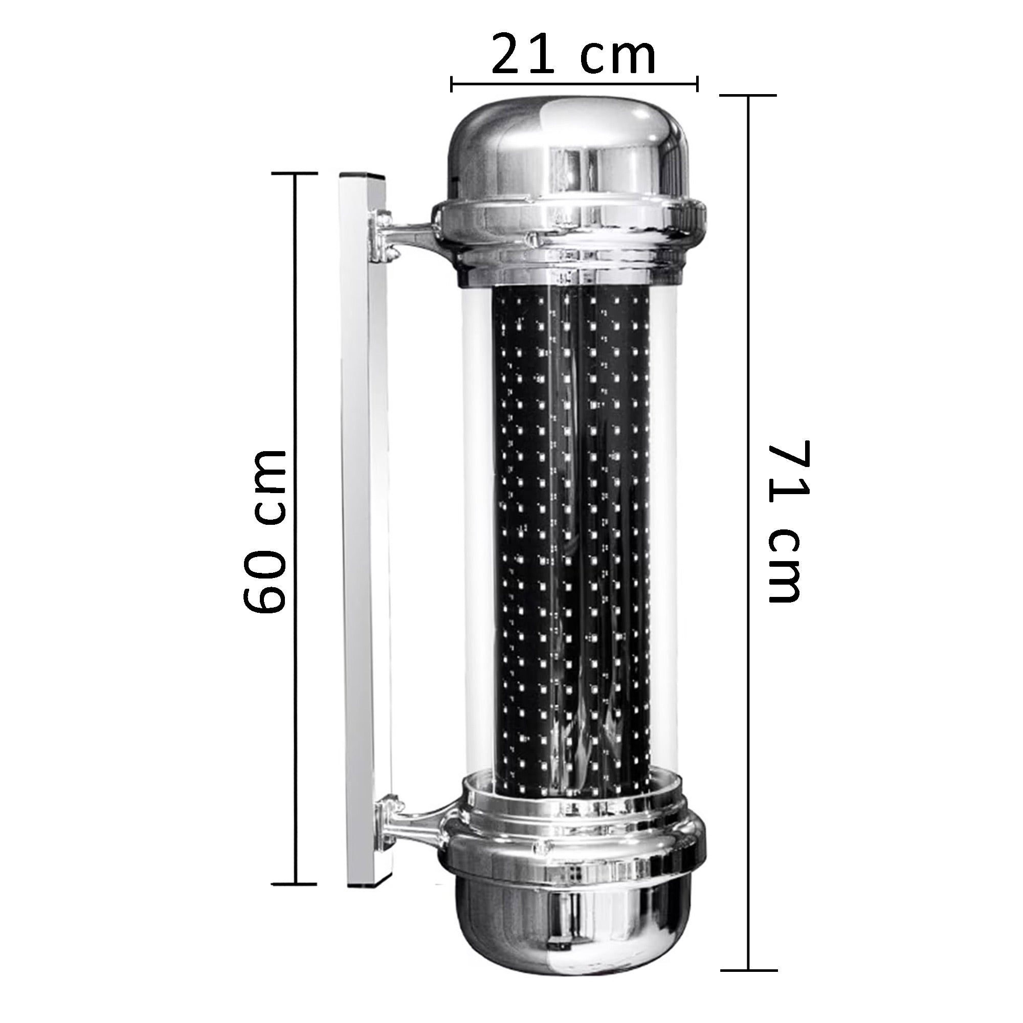 Gabri - Led Light Barber Pole Digital 5 Modes With Remote Control 70cm