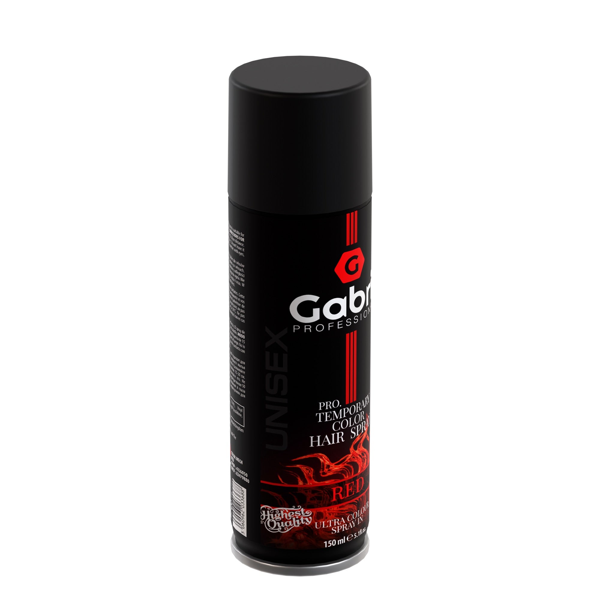 Gabri Professional - Temporary Hair Colour Dye Spray Red 150ml