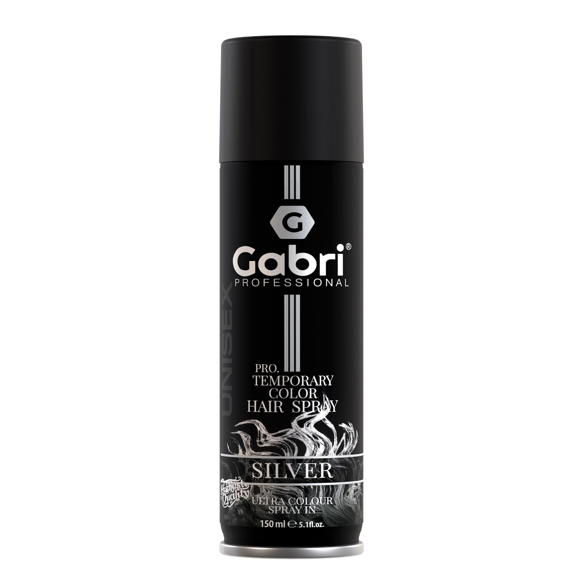 Gabri Professional - Temporary Hair Colour Dye Spray Silver 150ml