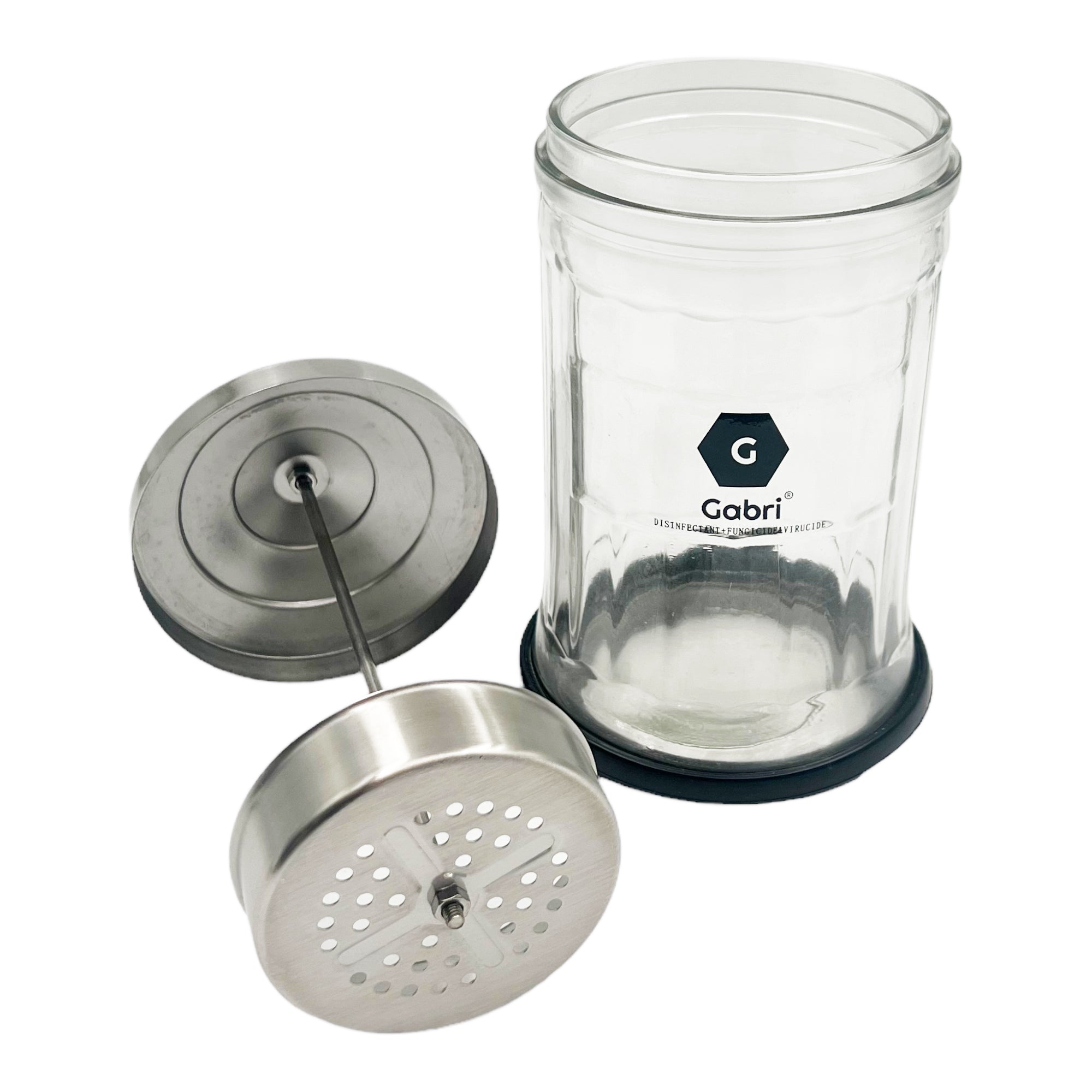 Gabri - Disinfectant Jar Sanitizer Germicide Jar for Salon Scissors Tools Small (621 ML)