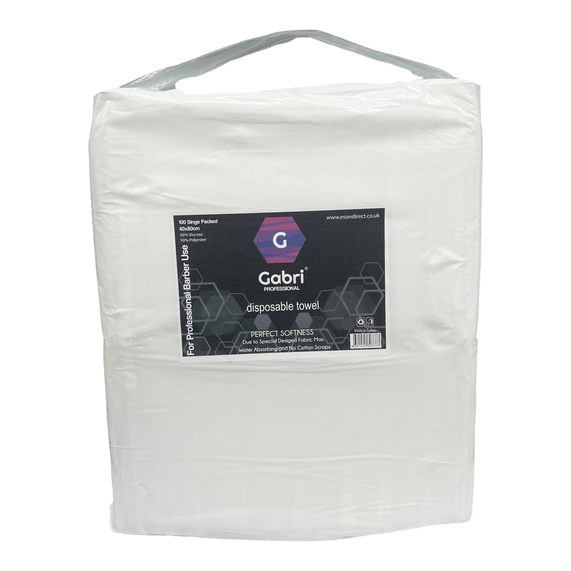 Gabri - Disposable Hairdressing Towels 100 Single Packed 40x80cm