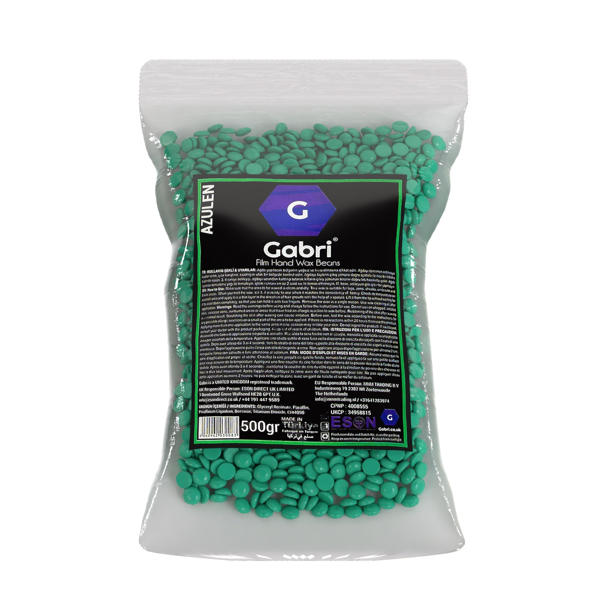 Gabri Professional - Film Hand Wax Beads Azulen 500g