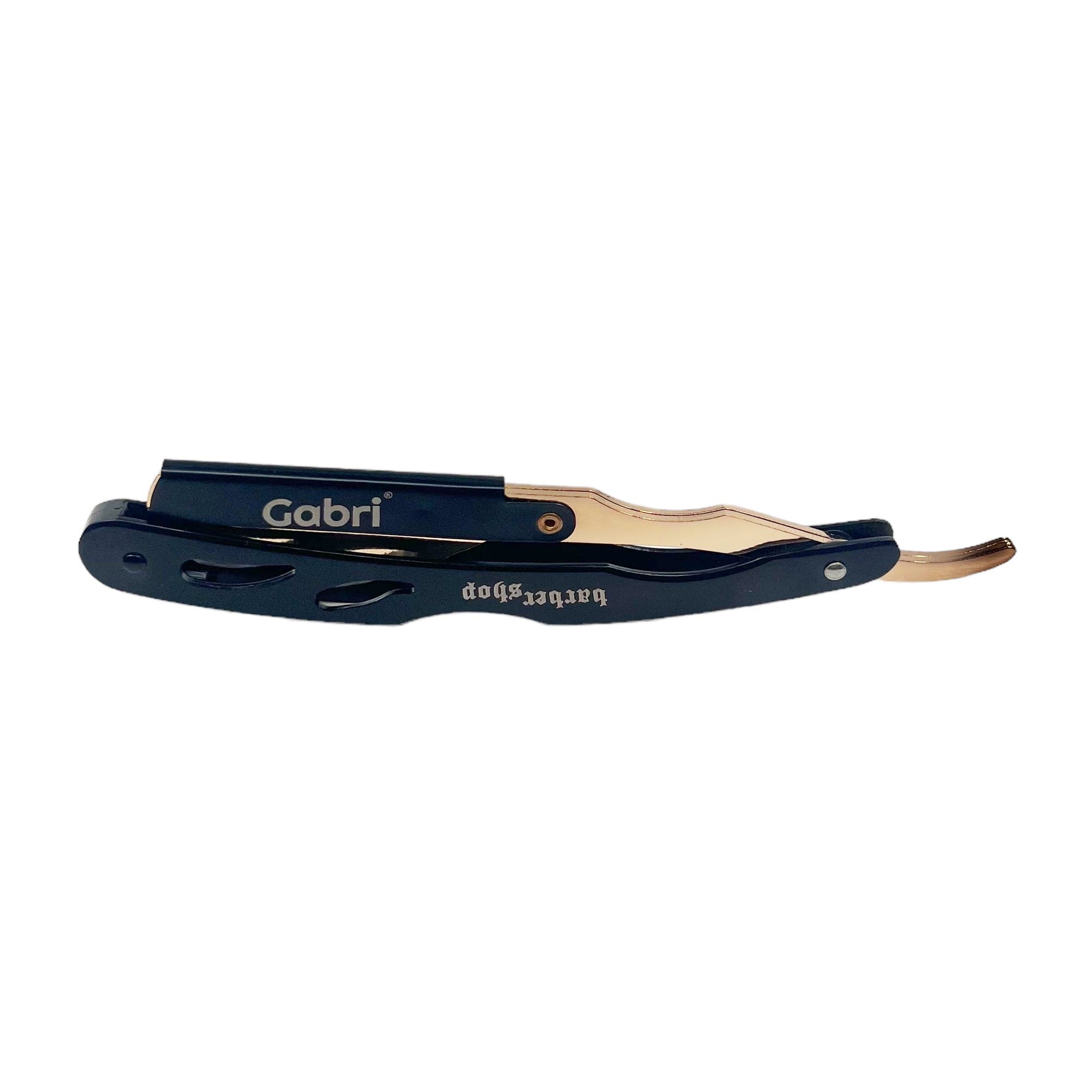 Gabri - Folding Razor Barbershop Metal (Black & Gold) 14cm