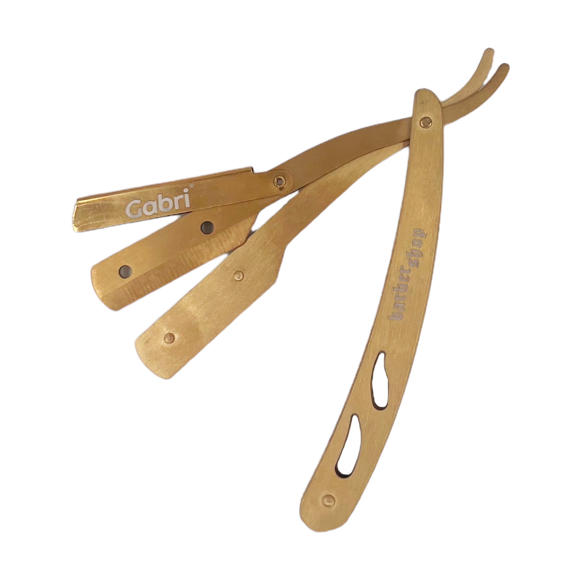 Gabri - Folding Razor Barbershop Metal (Gold) 14cm