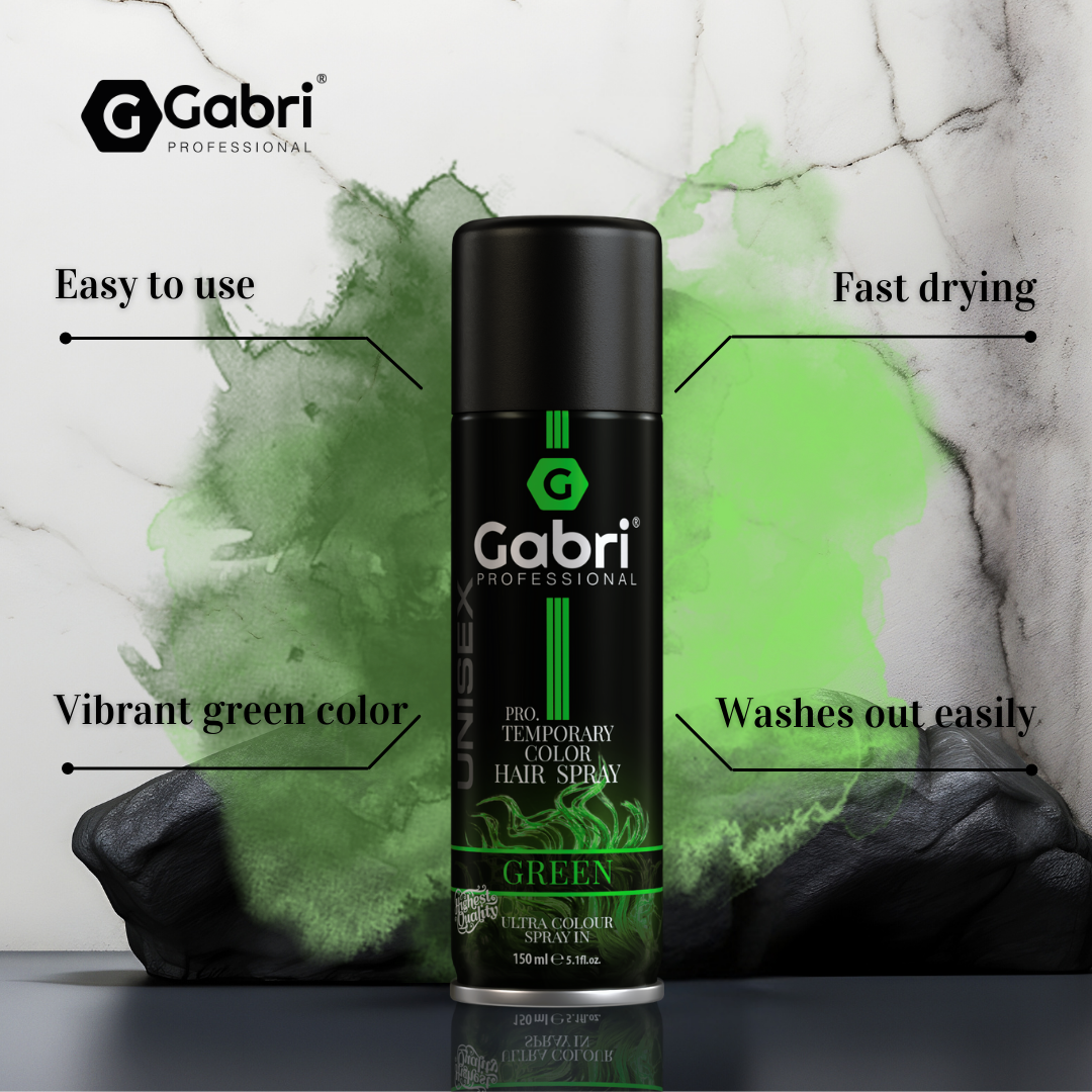 Gabri Professional - Pro Temporary Hair Colour Shimmer Spray Green 150ml