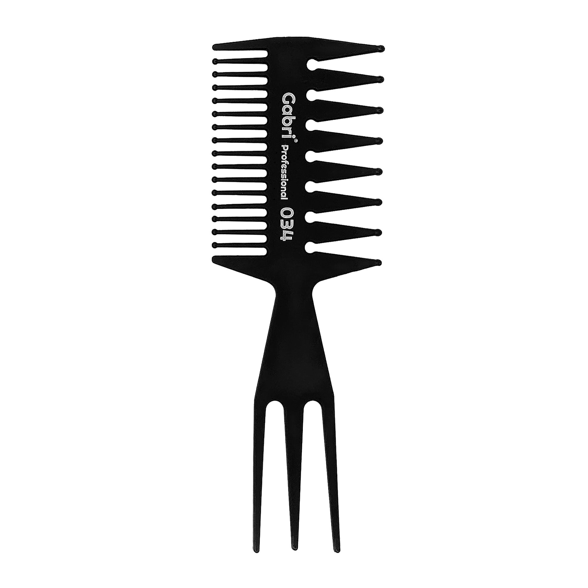 Gabri - Hair Styling Comb 3in1 Detangling Wide Tooth & Pin Lift No.34 21cm