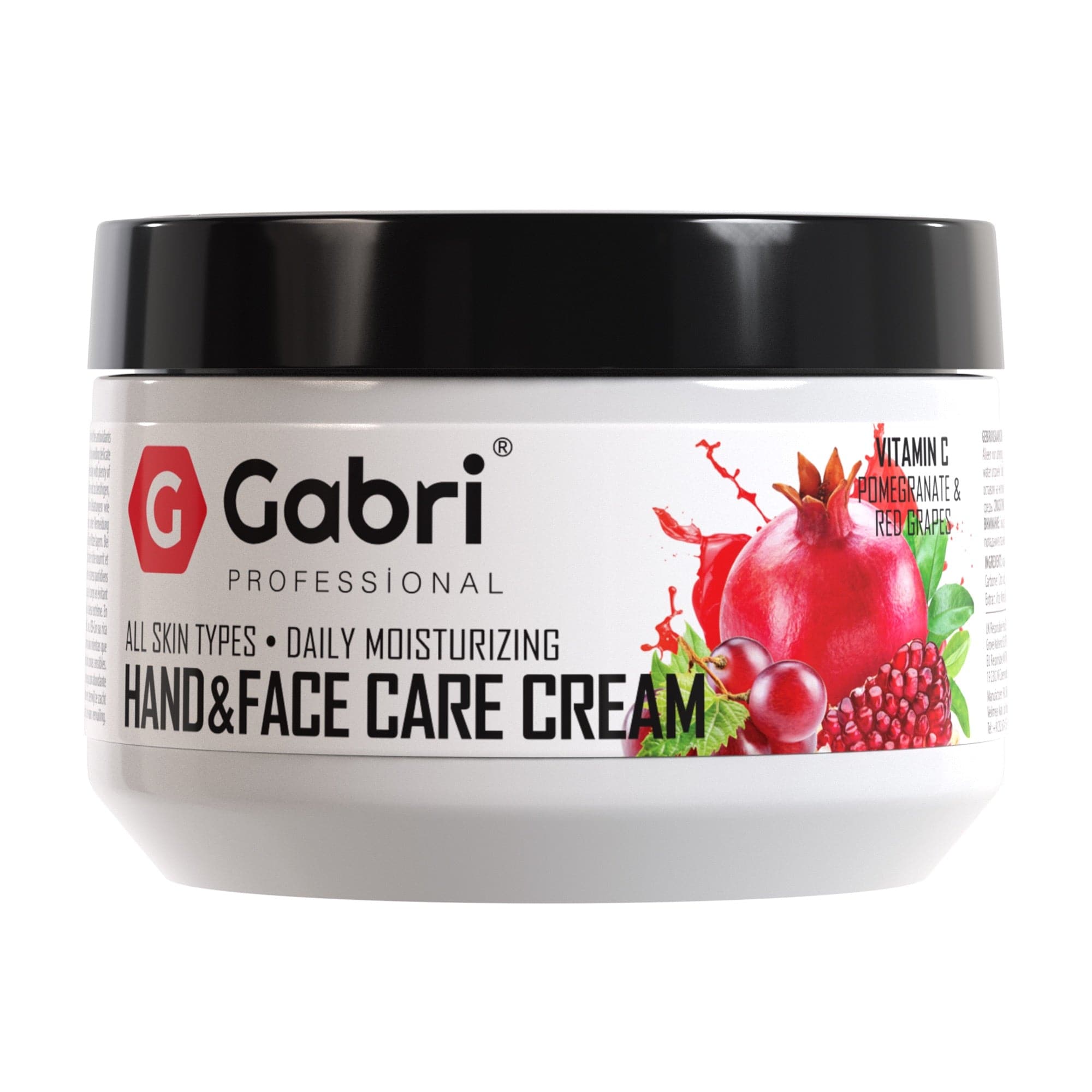 Gabri Professional - Hand & Face Moisturising Cream Pomegranate & Red Grape 300ml