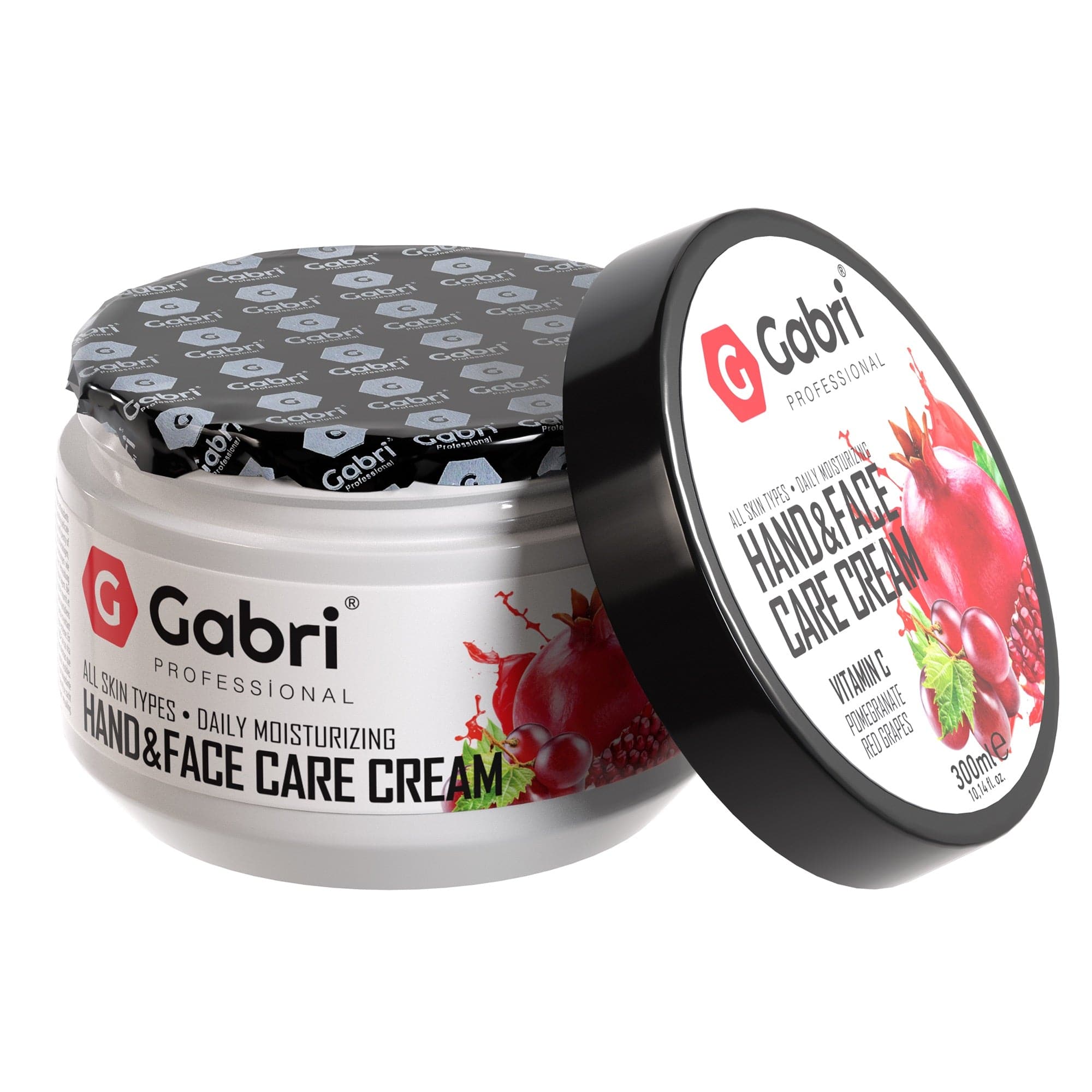 Gabri Professional - Hand & Face Moisturising Cream Pomegranate & Red Grape 300ml