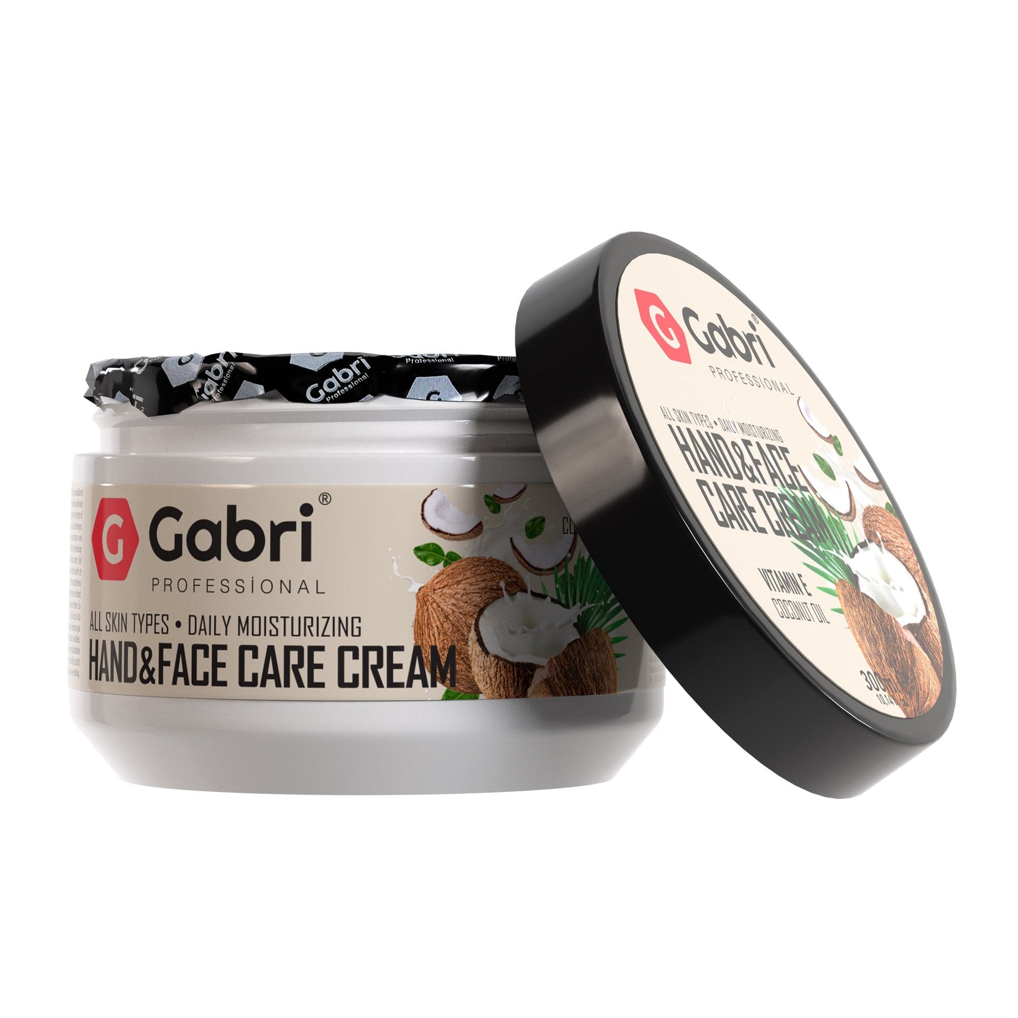 Gabri Professional - Hand & Face Moisturising Cream Vitamin E Coconut Oil 300ml