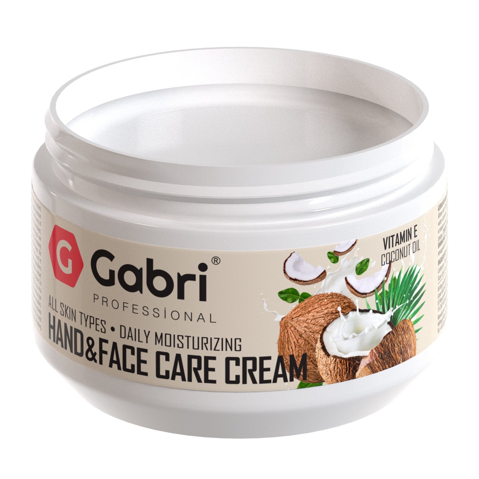 Gabri Professional - Hand & Face Moisturising Cream Vitamin E Coconut Oil 300ml