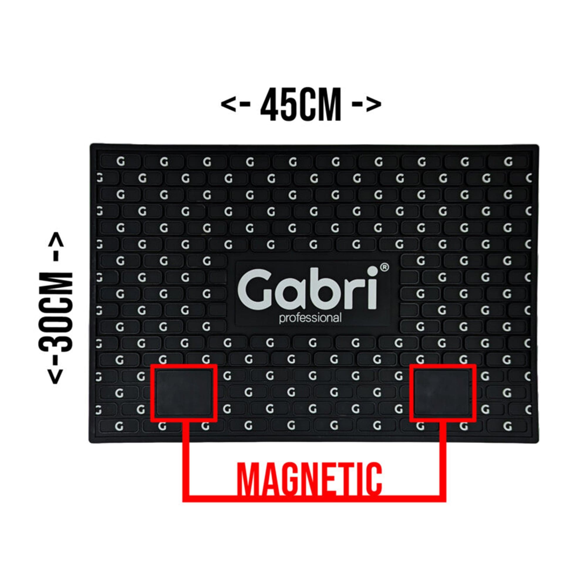 Gabri - Magnetic Barber Tool Mat 45x30cm (G Monogram)