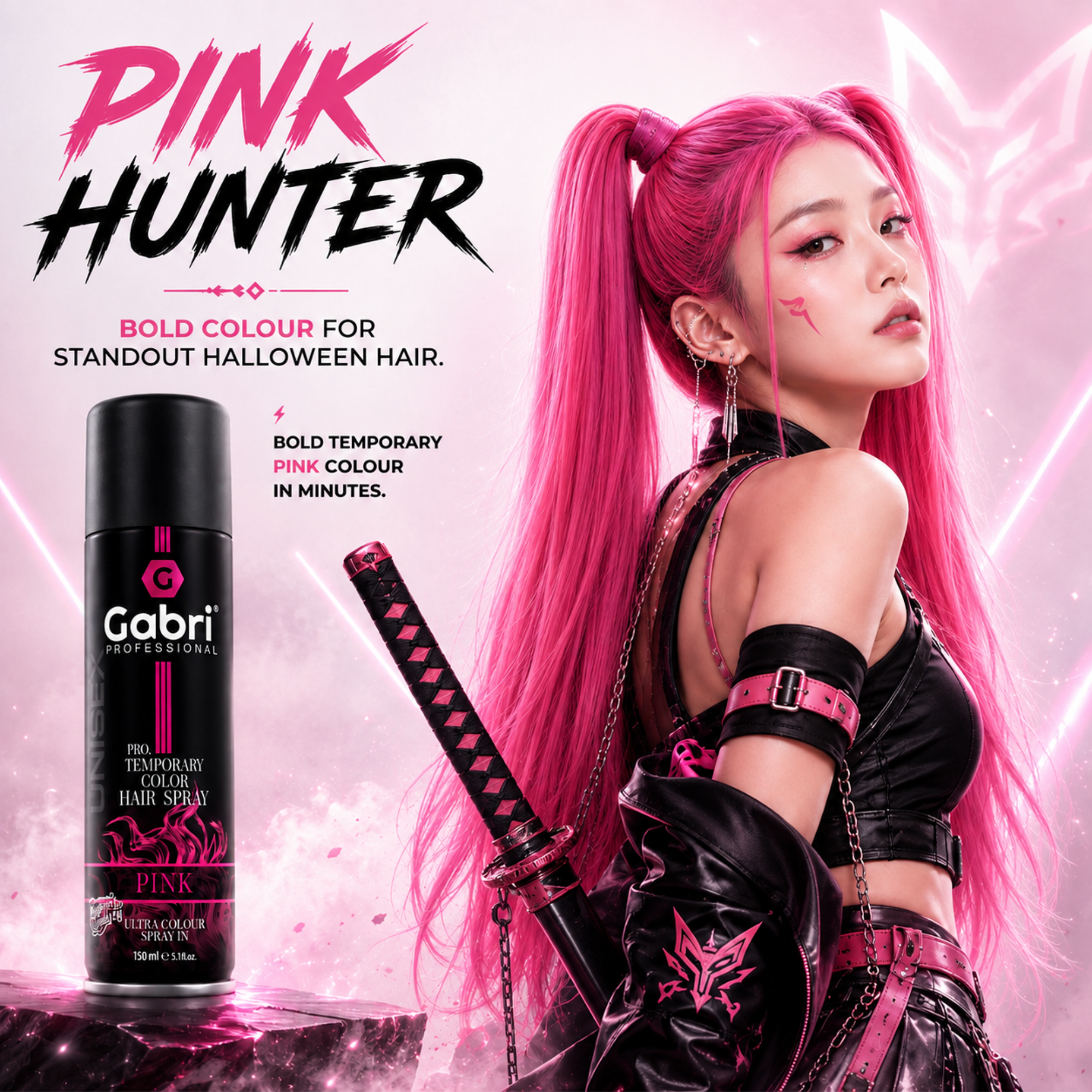 Gabri Professional - Pro Temporary Hair Colour Shimmer Spray Pink 150ml