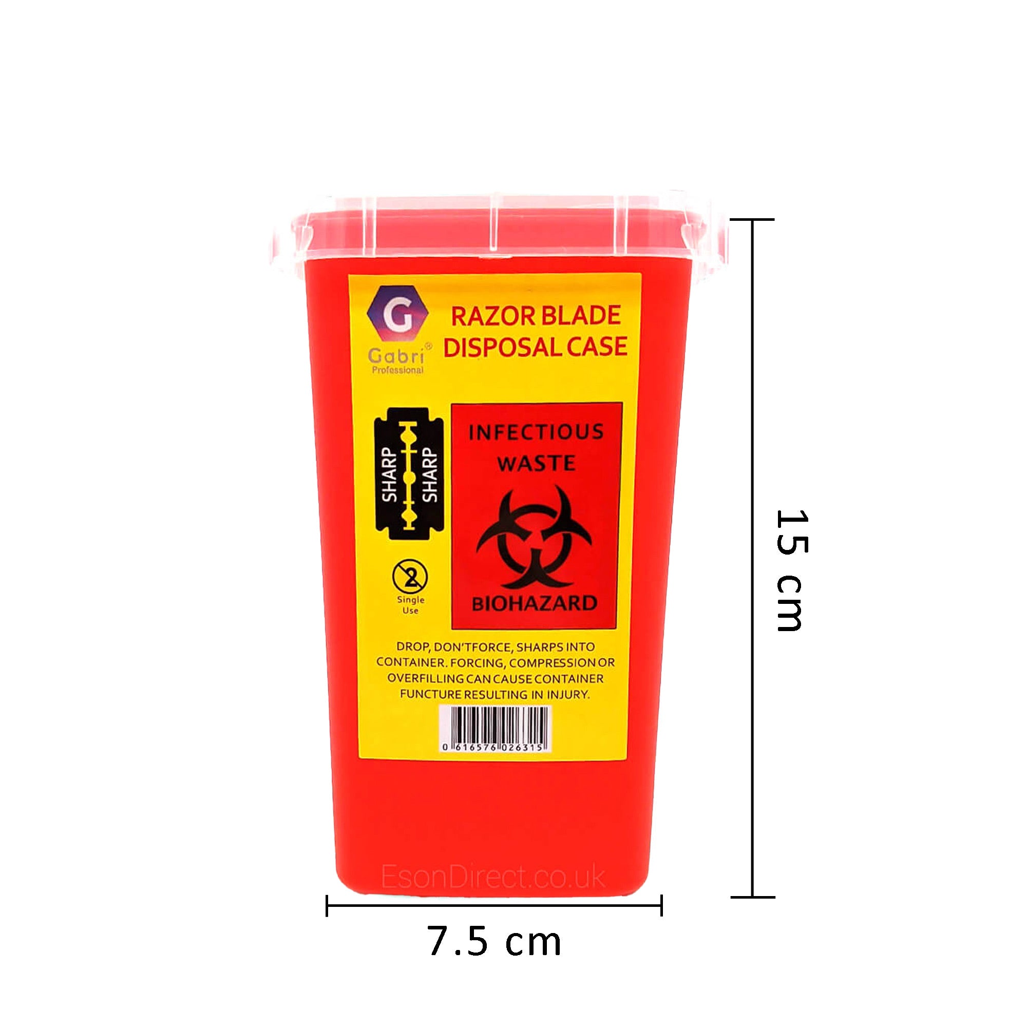 Gabri - Razor Blade Round Disposal Bin Case (Red)