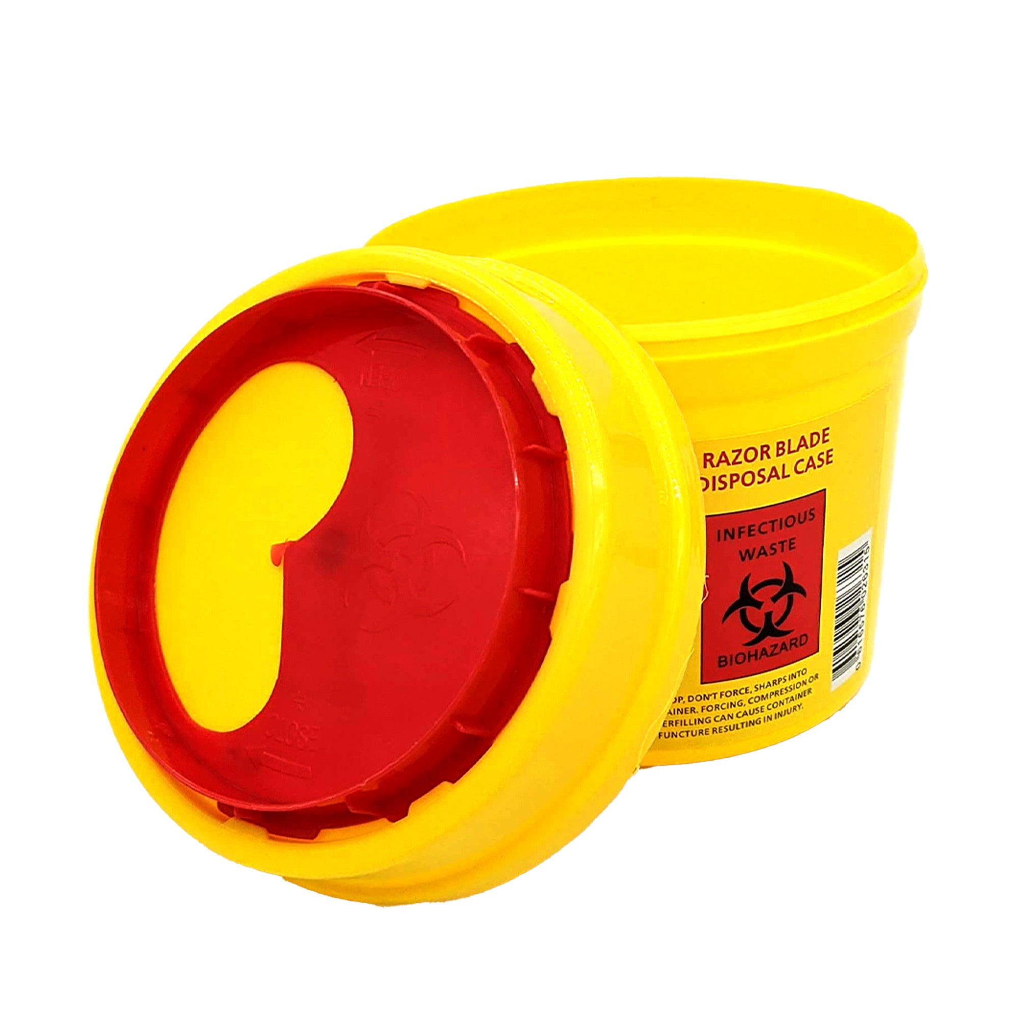 Gabri - Razor Blade Round Disposal Bin Case (Yellow-Red)