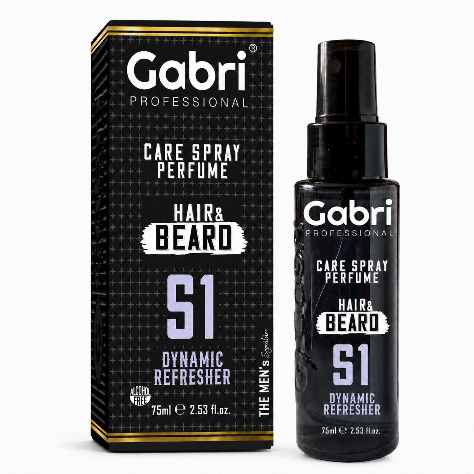 Gabri Professional - Hair Styling & Grooming Gift Set with Reusable Hair Stylist Bag 7 Piece Set Black