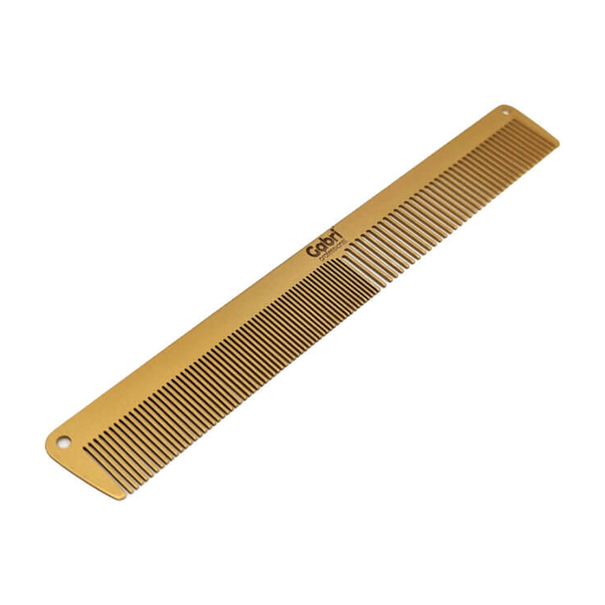 Gabri - Taper Comb Fine Tooth Gold Metal 19cm