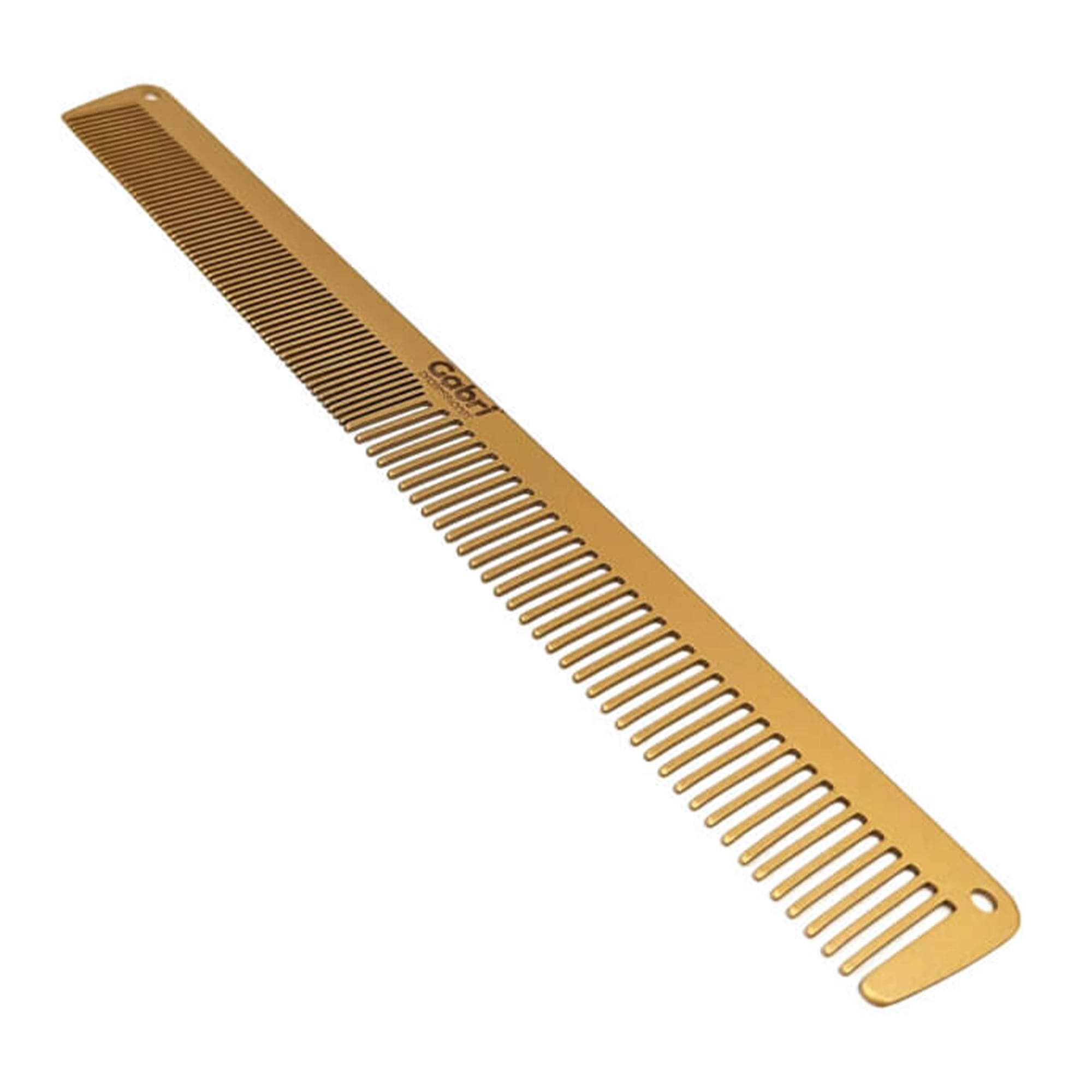 Gabri - Hair Taper Comb Fine Tooth Gold Metal 19cm