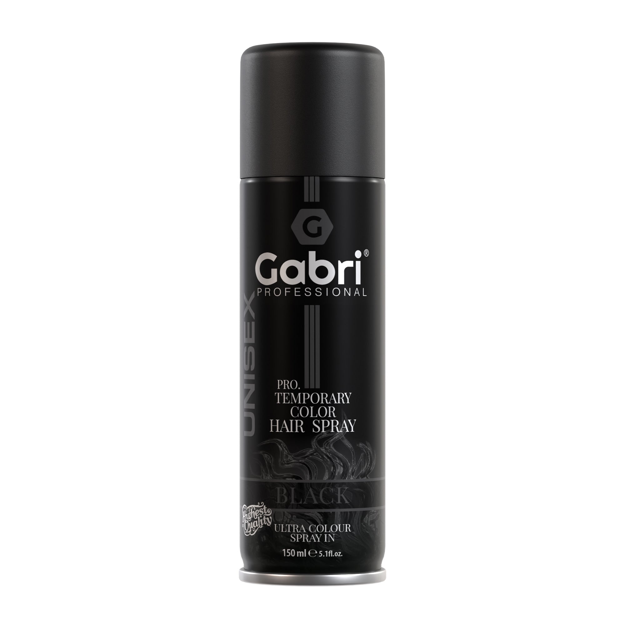 Gabri Professional - Temporary Hair Colour Dye Spray Black 150ml
