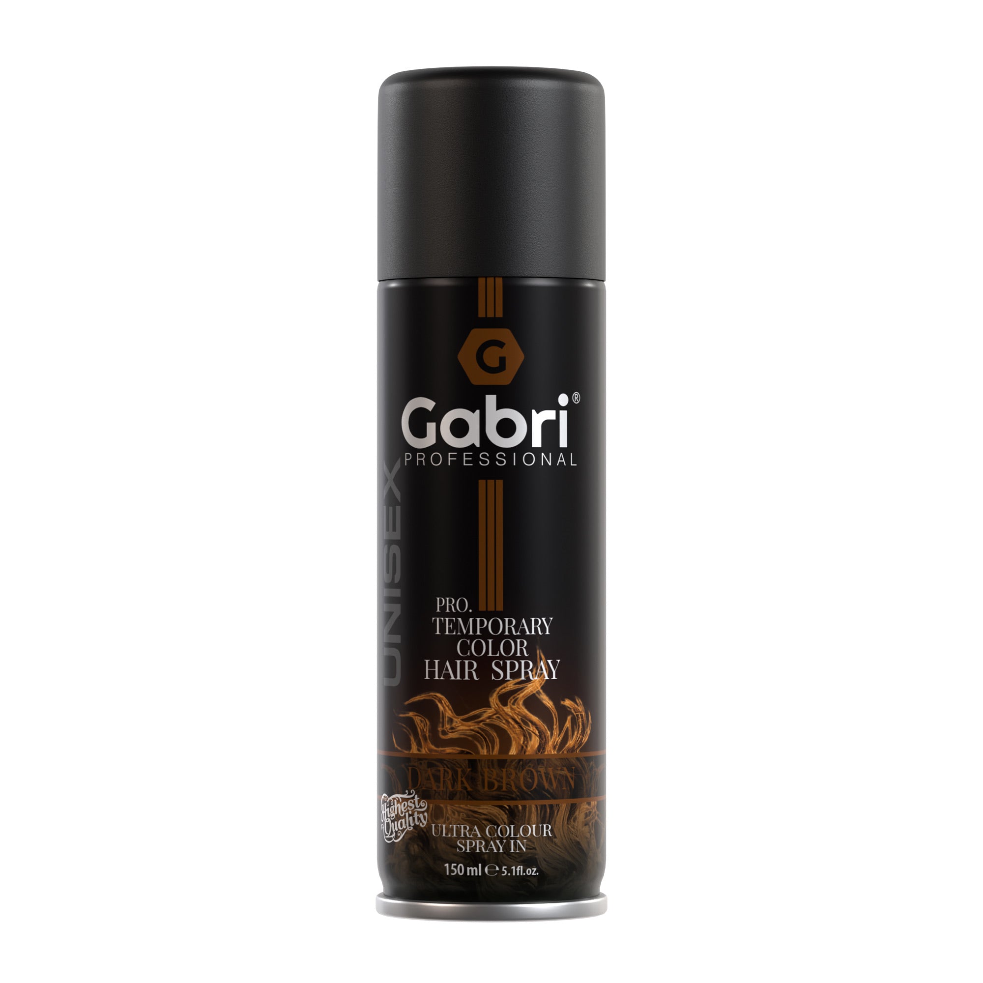 Gabri Professional - Temporary Hair Colour Dye Spray Dark Brown 150ml