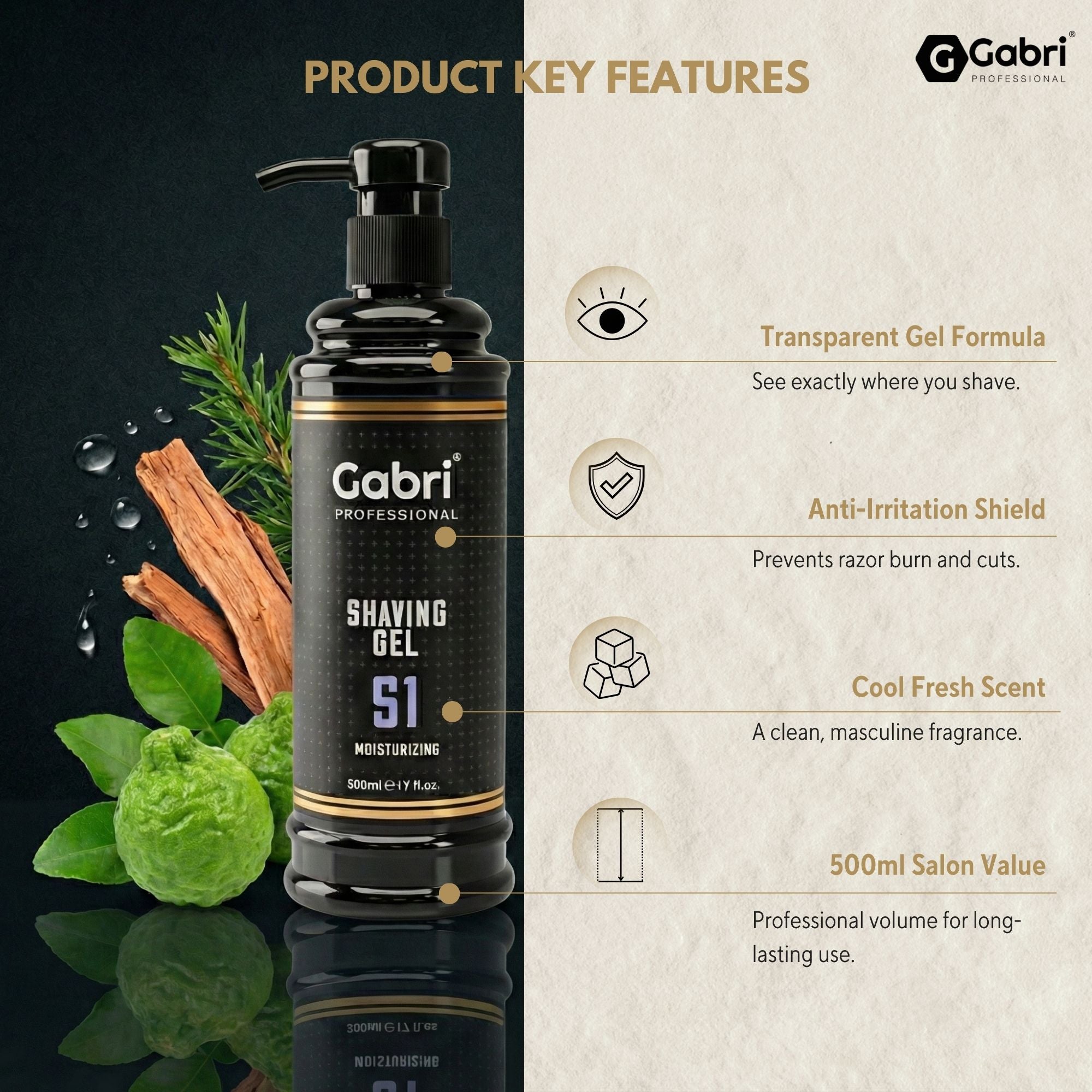 Gabri Professional - Shaving Gel S1 500ml
