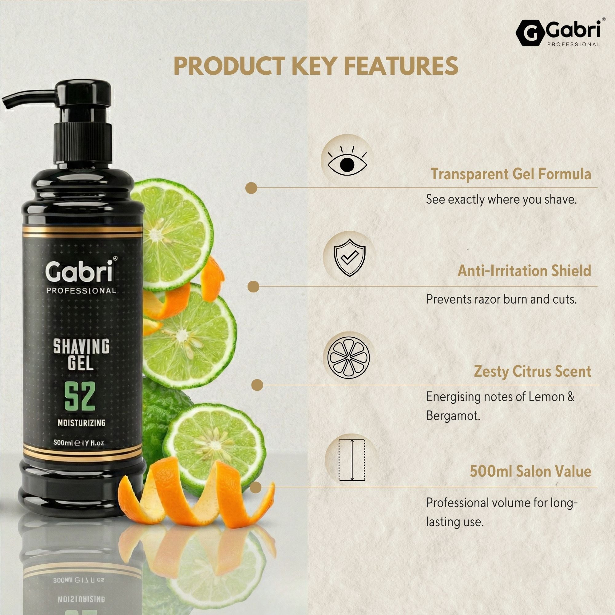 Gabri Professional - Shaving Gel S2 500ml