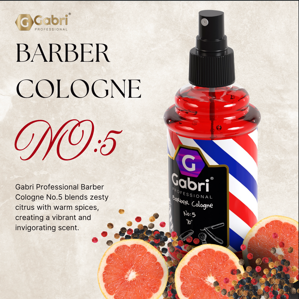 Gabri Professional - After Shave Cologne No.5 250ml