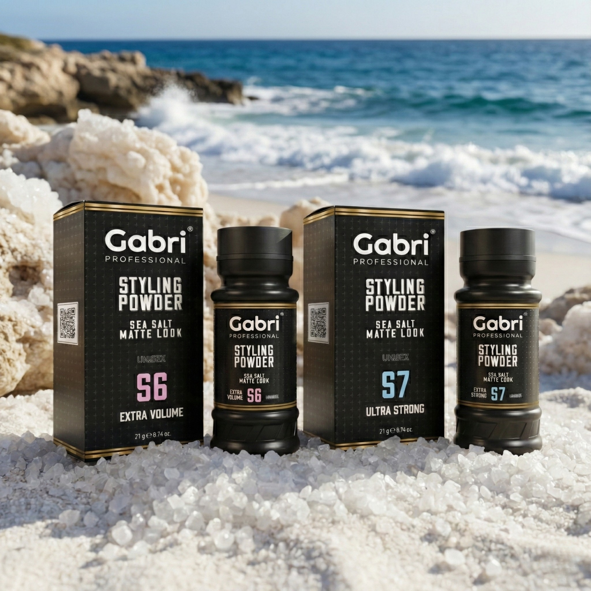 Gabri Professional -  Hair Styling Powder Sea Salt Matte Look S7 Ultra Strong 21g