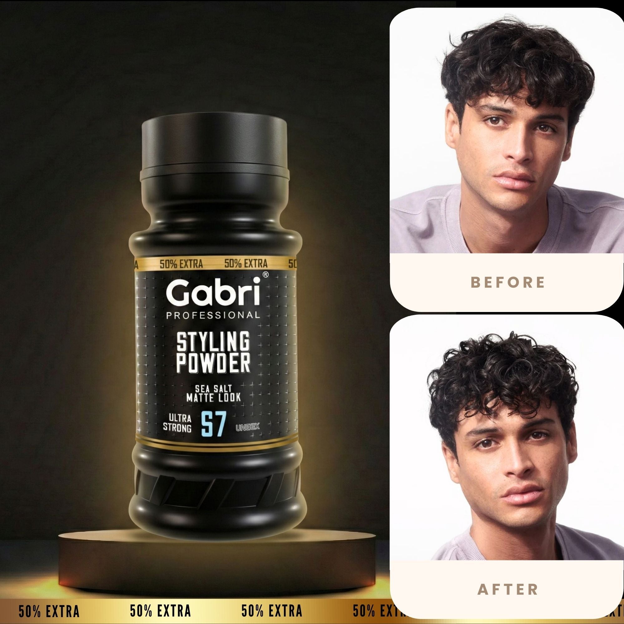 Gabri Professional -  Hair Styling Powder Sea Salt Matte Look S7 Ultra Strong 32g