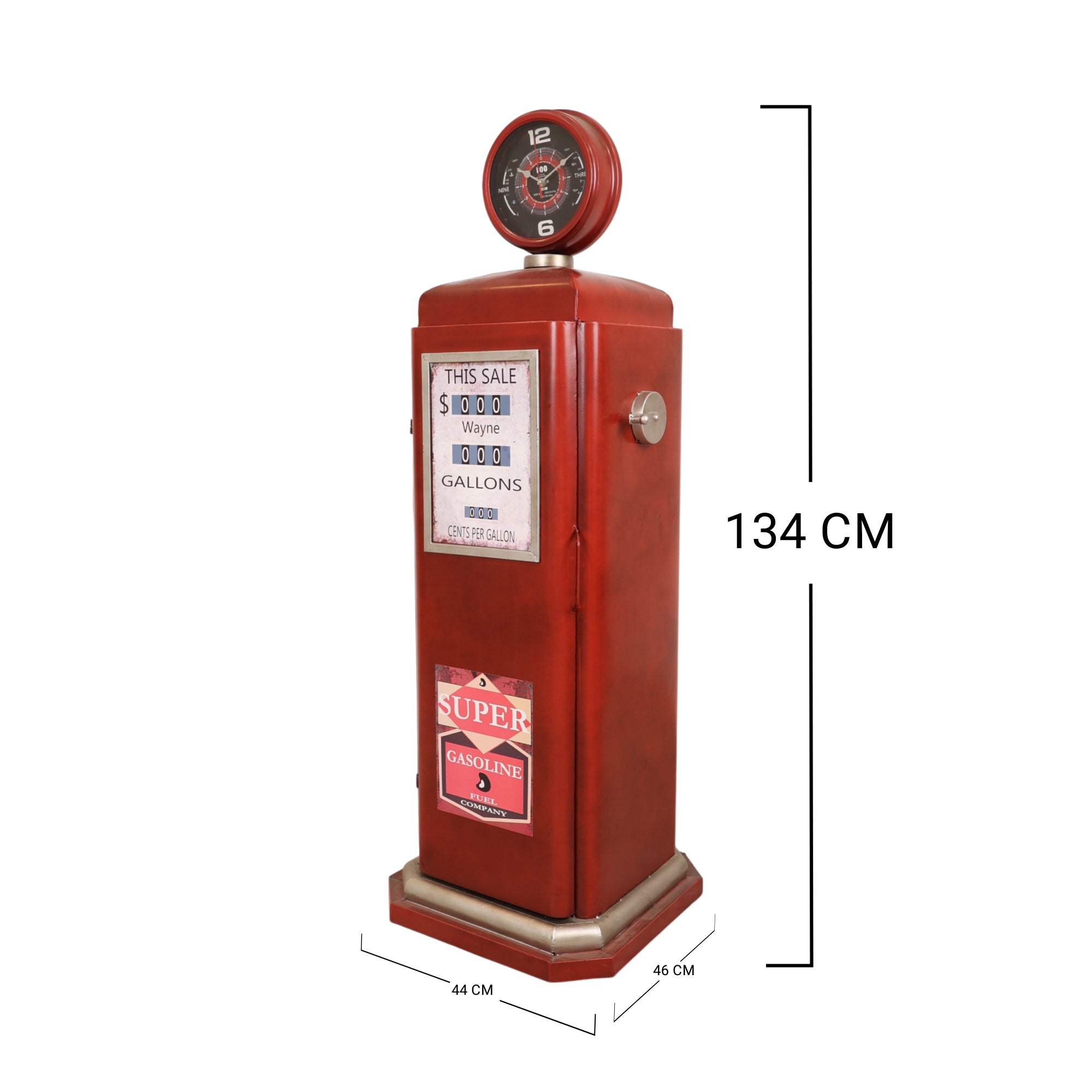 Eson - Gas Pump Clock with Shelf 134cm