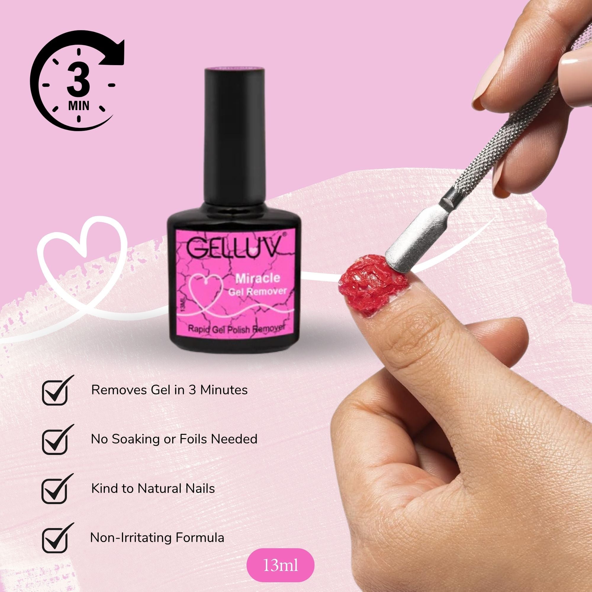 Gelluv - Miracle Gel Nail Polish Remover 13ml