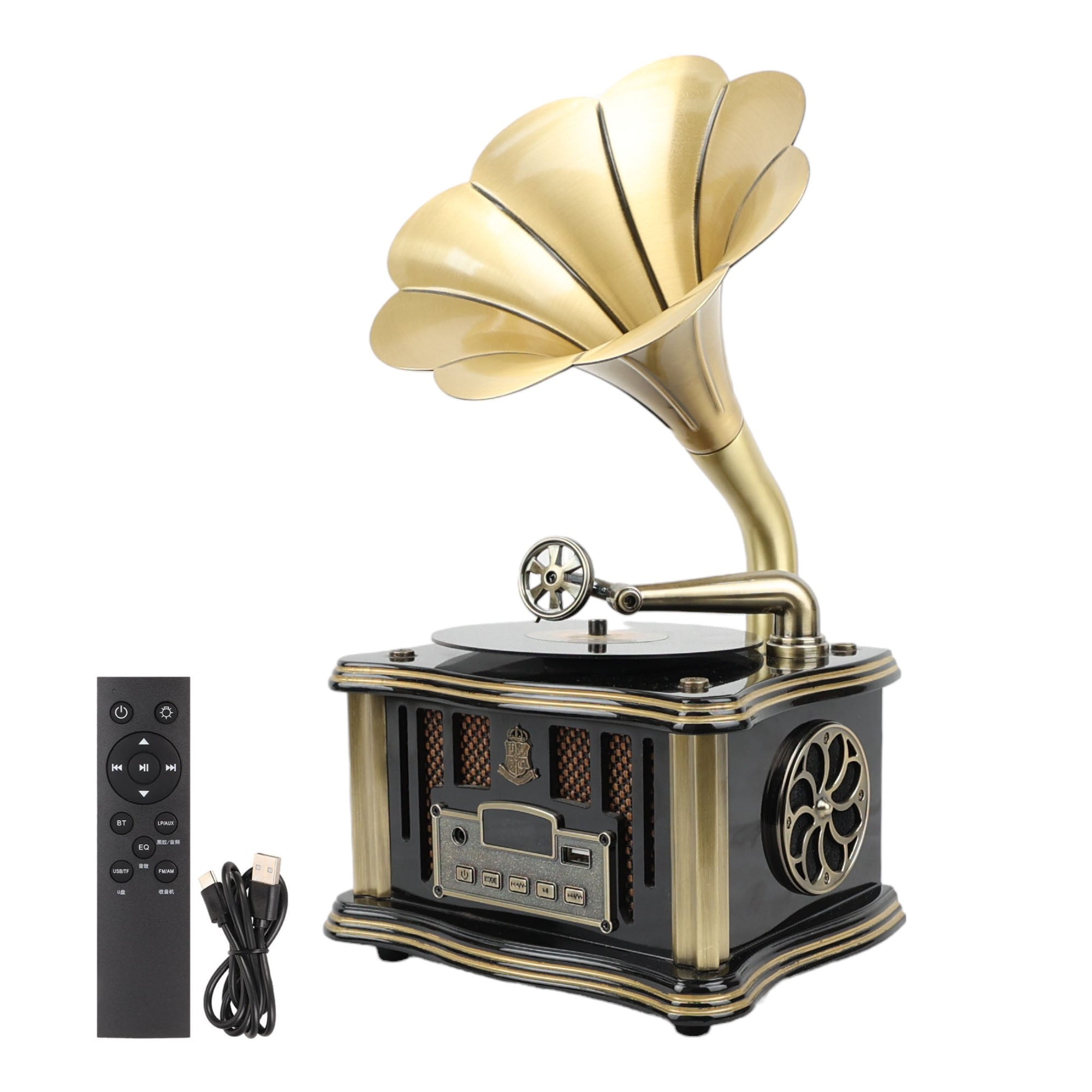 Eson - Gramophone Speaker Wireless Remote Control Black