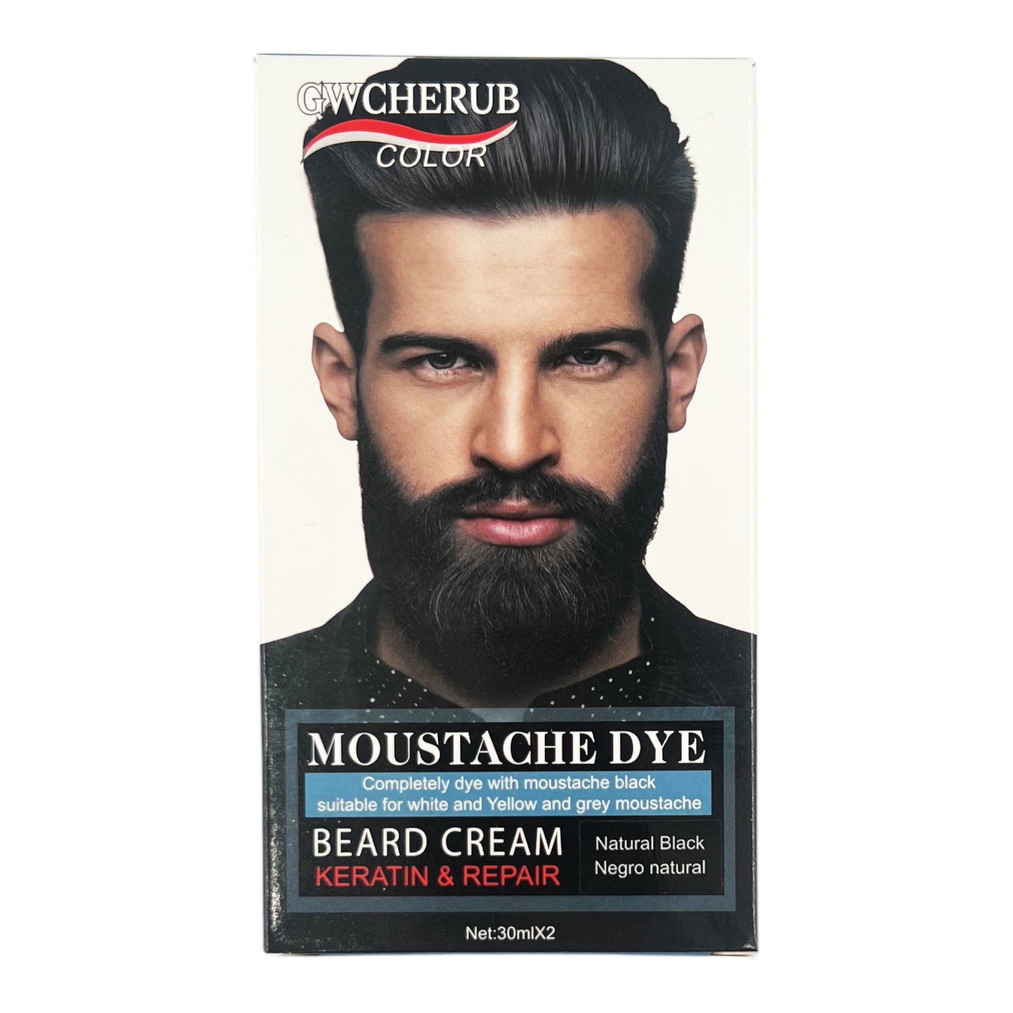 Gwcherub - Moustache Dye (Natural Black) 2x30ml