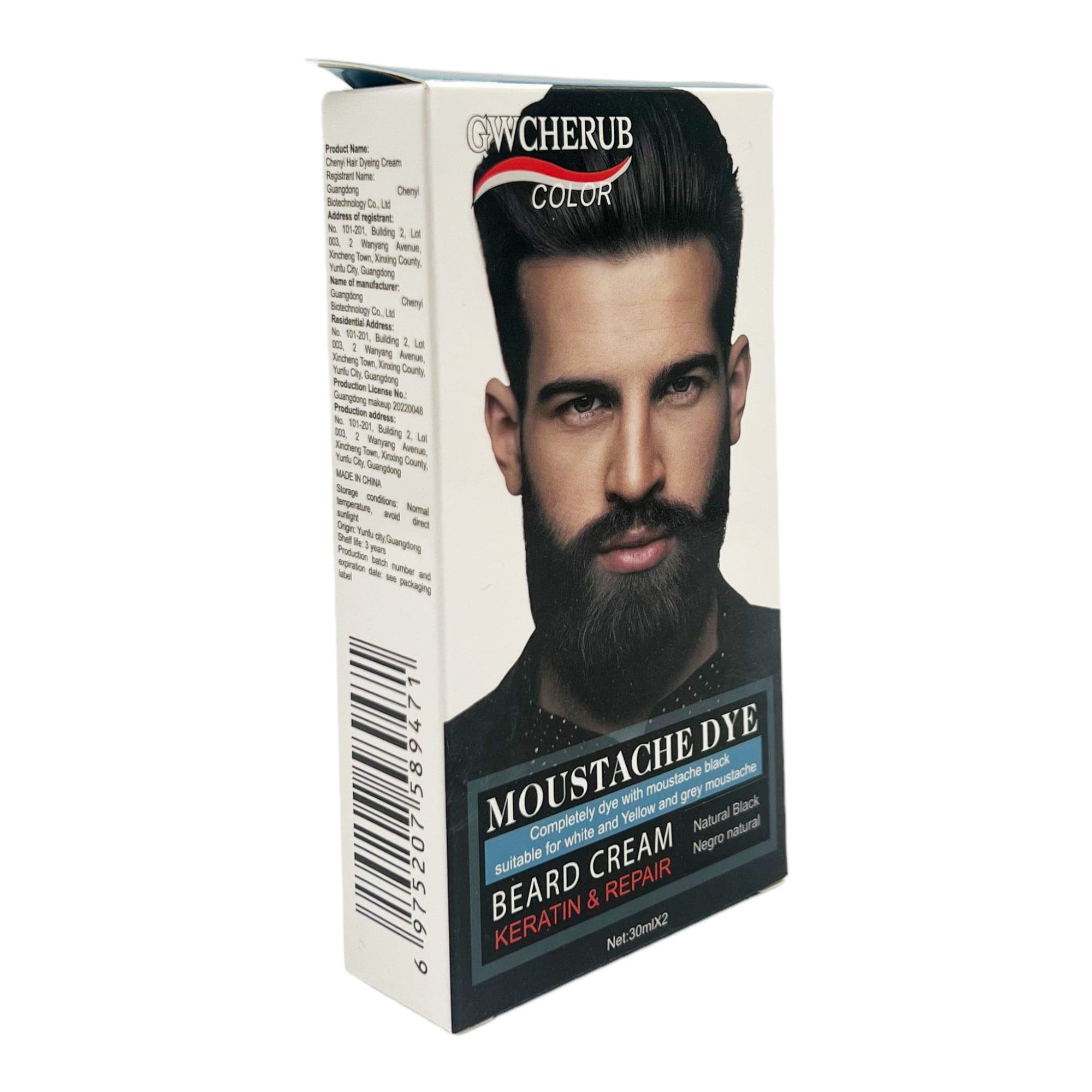 Gwcherub - Moustache Dye (Natural Black) 2x30ml