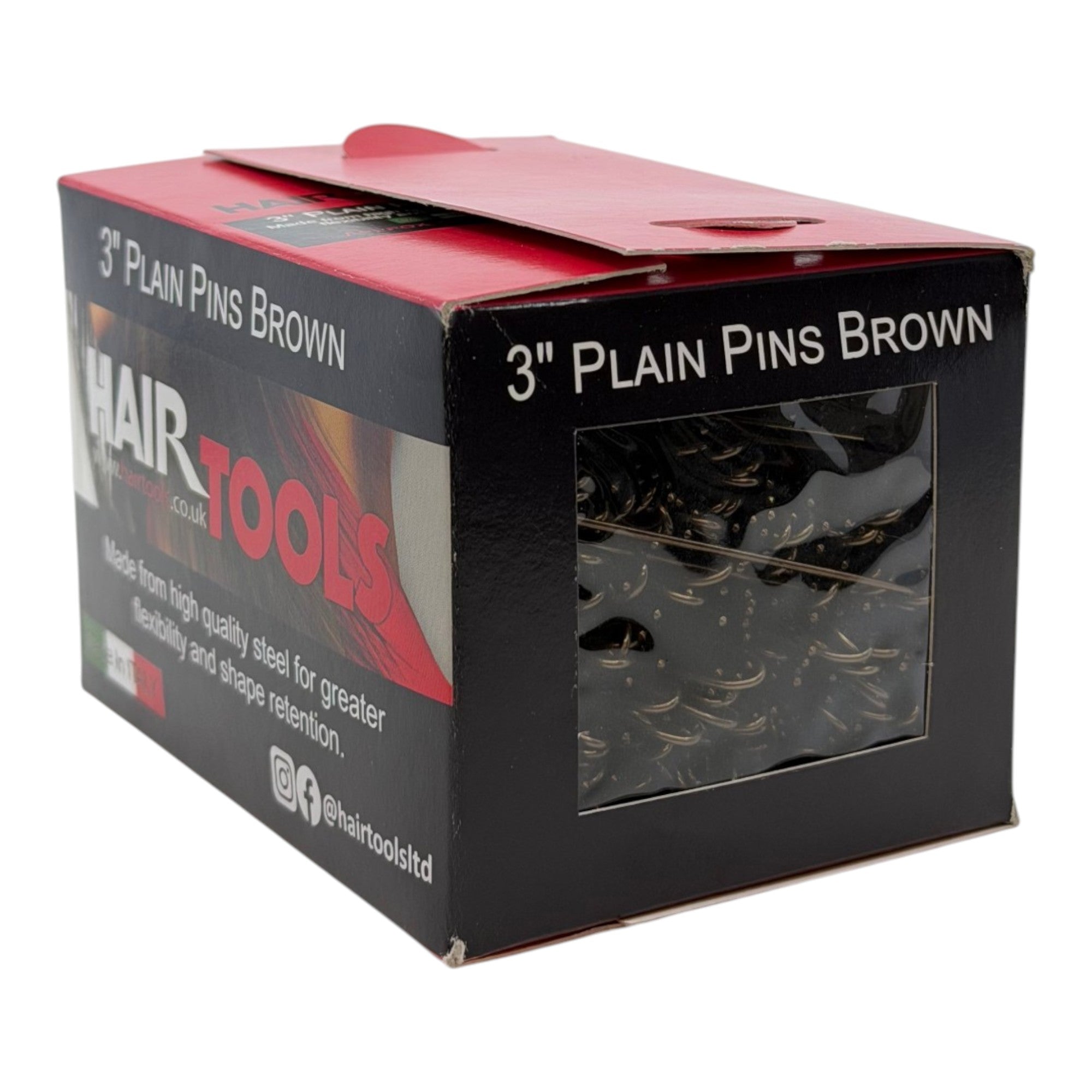 Hair Tools - 3” Plain Pins Brown (Box Of 400)