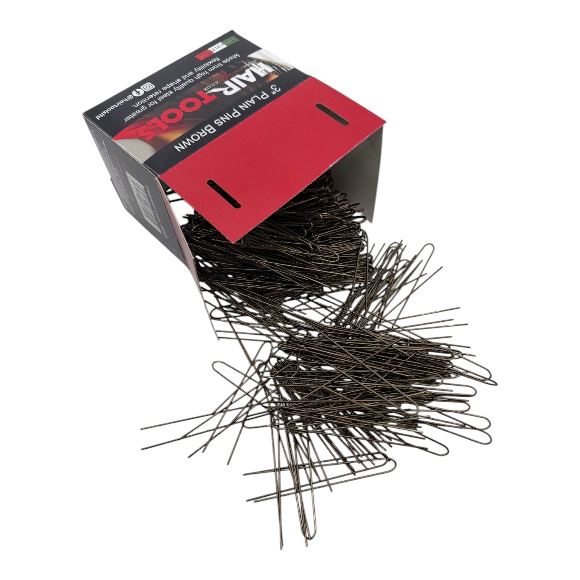 Hair Tools - 3” Plain Pins Brown (Box Of 400)