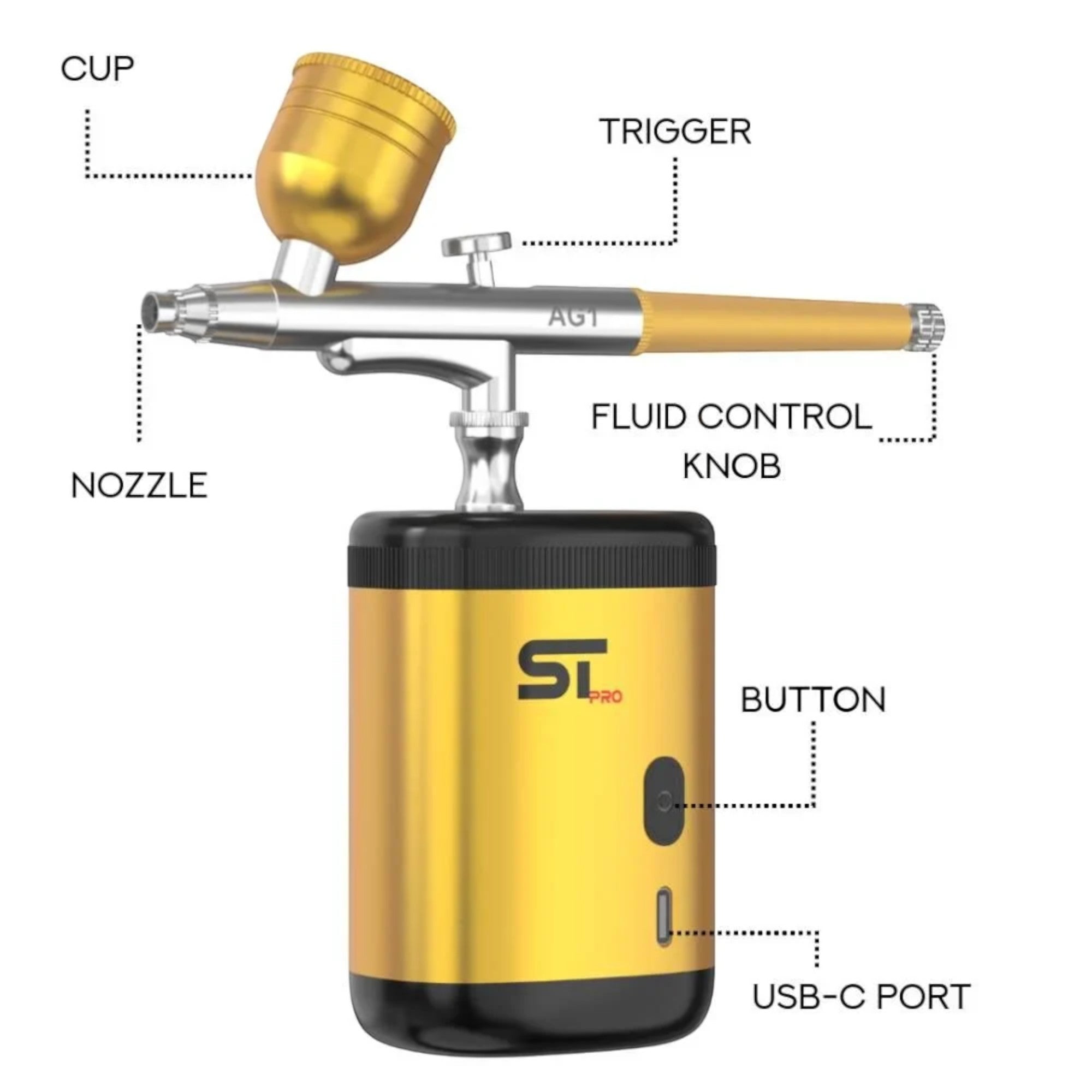 Supreme Trimmer - Airbrush Gun Kit - Gold