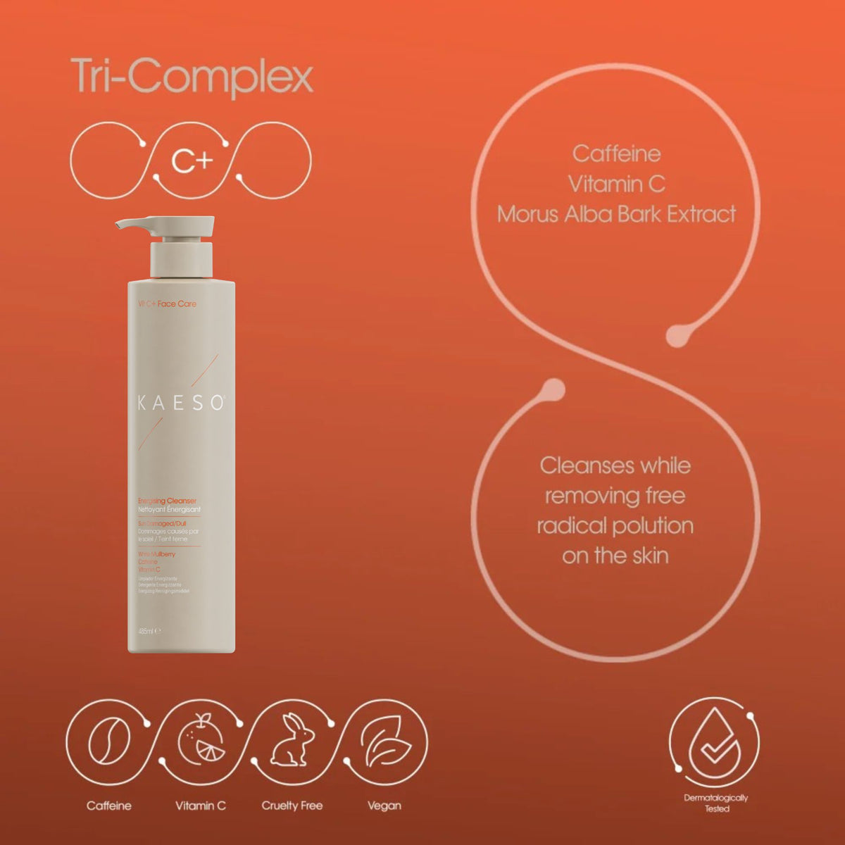 Kaeso - Vitamin C+ Energising Cleanser 485ml
