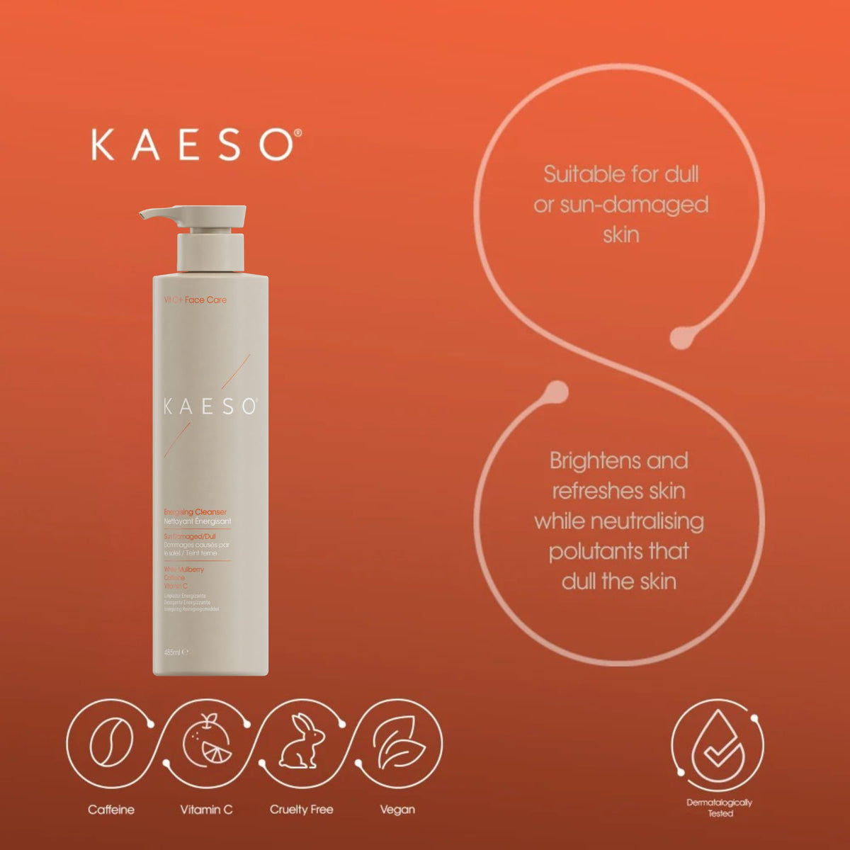 Kaeso - Vitamin C+ Energising Cleanser 485ml