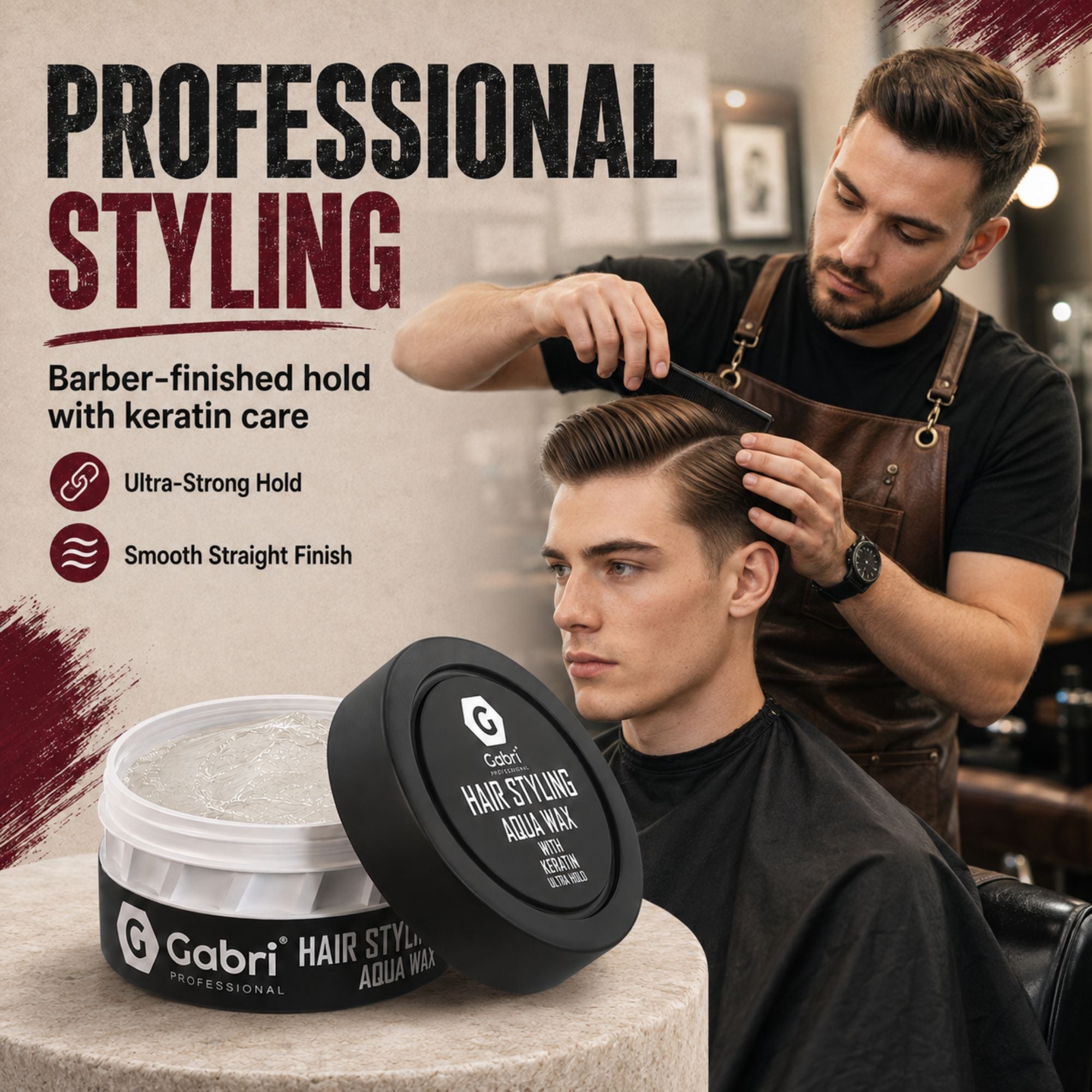 Gabri Professional - Hair Styling Aqua Wax Keratin Ultra Hold 150ml