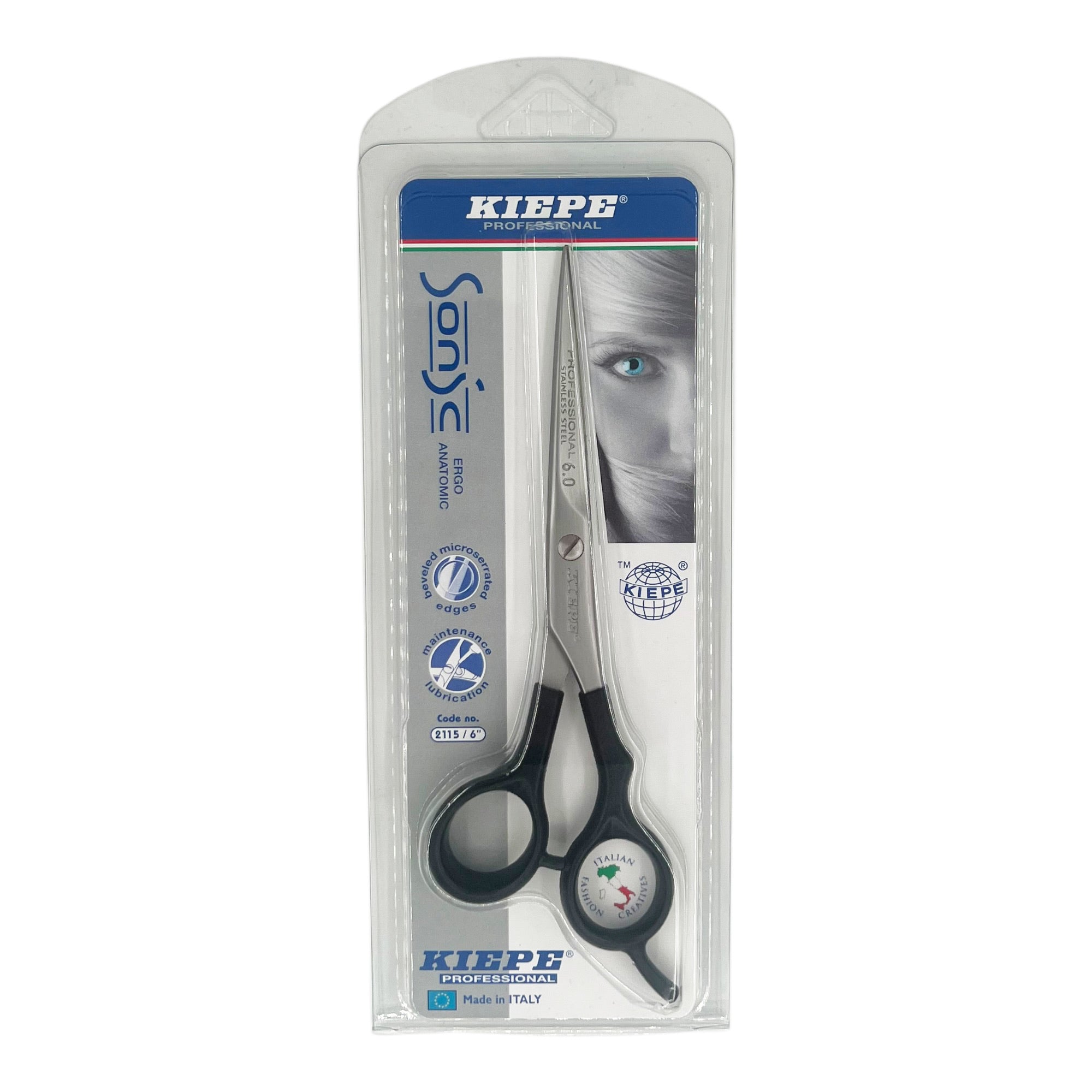 Kiepe - 2115 Sonic Ergo Anatomic Cutting Scissor 6 Inch (16cm)