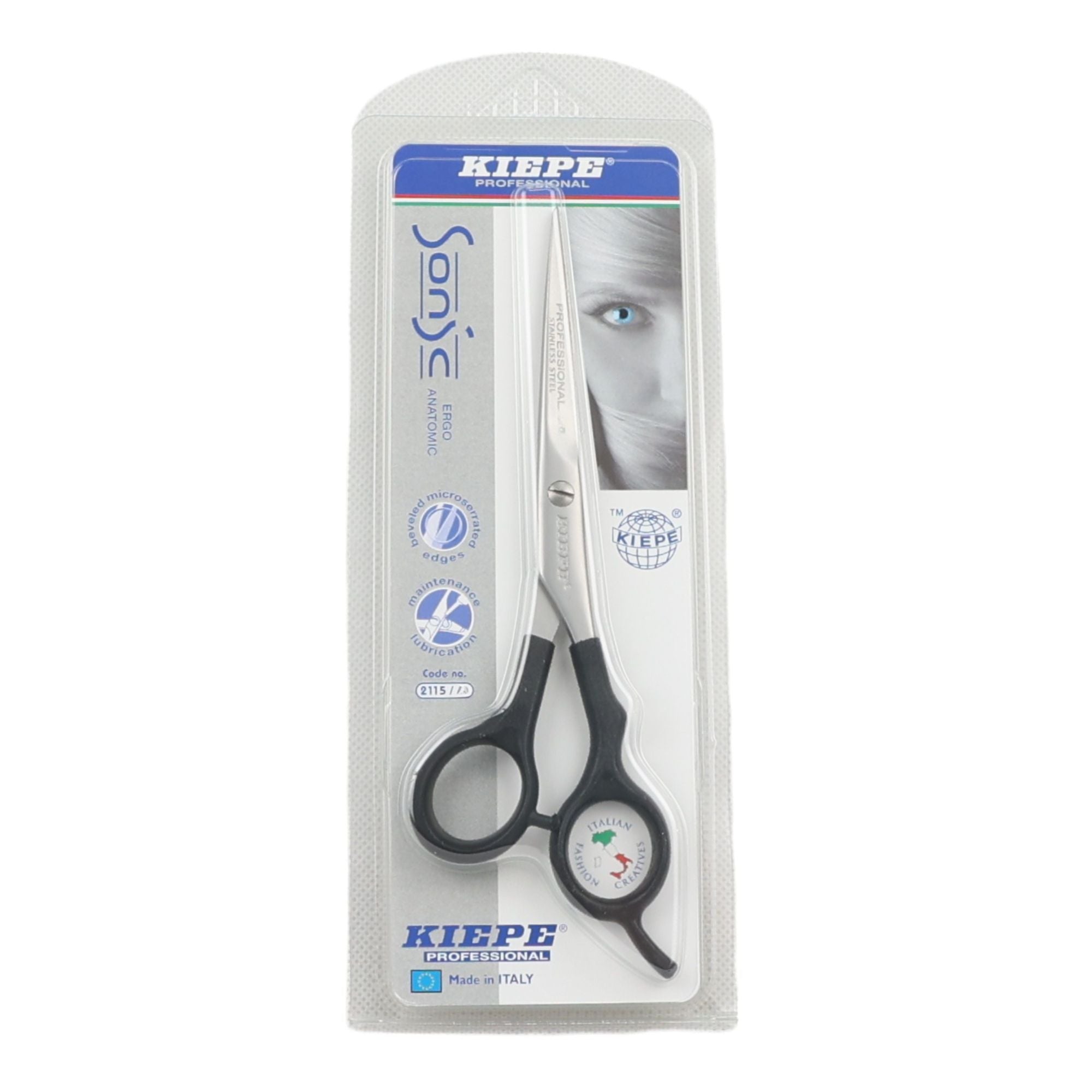Kiepe - 2115 Sonic Ergo Anatomic Cutting Scissors 5.5 Inch (14cm)