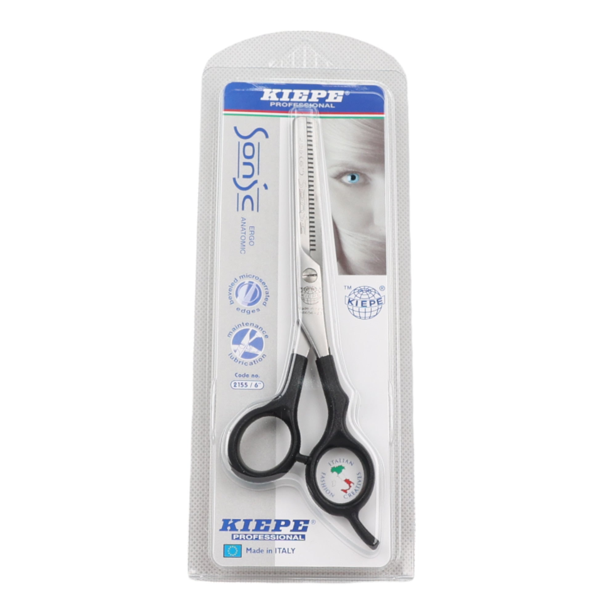 Kiepe - 2155 Sonic Ergo Anatomic Thinning Scissors 6 Inch (16cm)