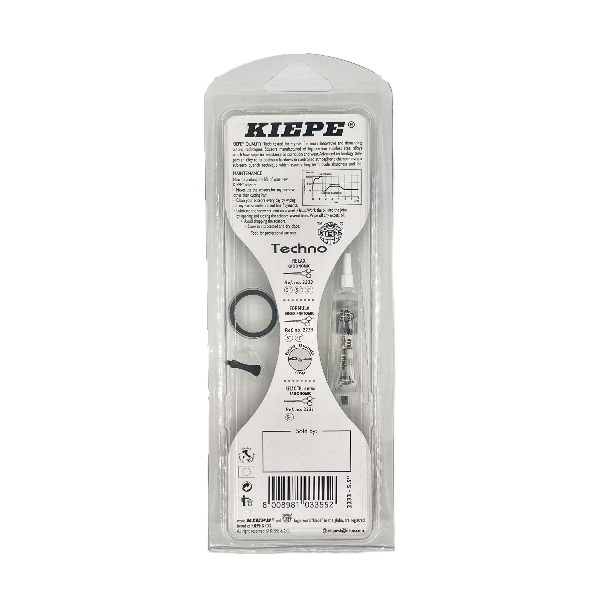 Kiepe - 2233 Studio Techno Relax Ergonomic Scissor 5.5 Inch (14cm)