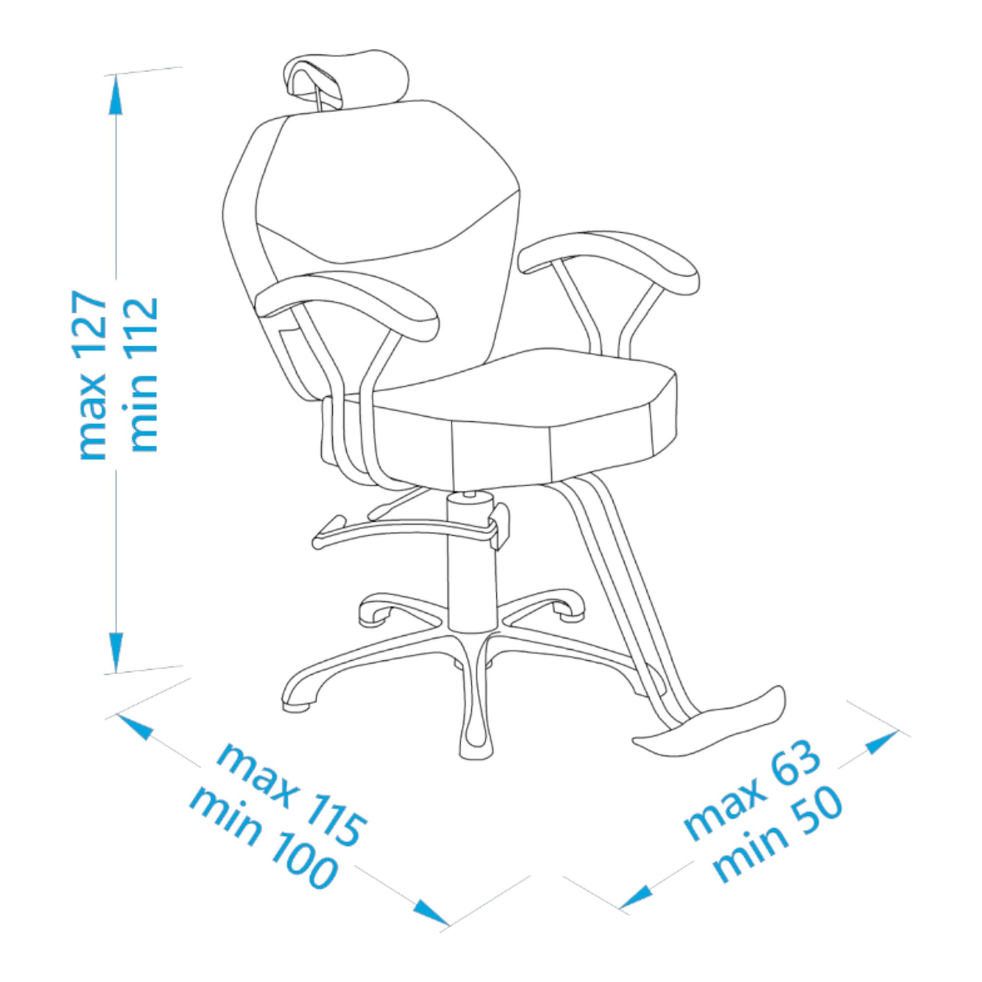 Alpeda - Makeup Salon Make Up Chair (Nickel Finish)