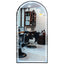 Salon Mirror - Arched LED with Black Frame & Border Light