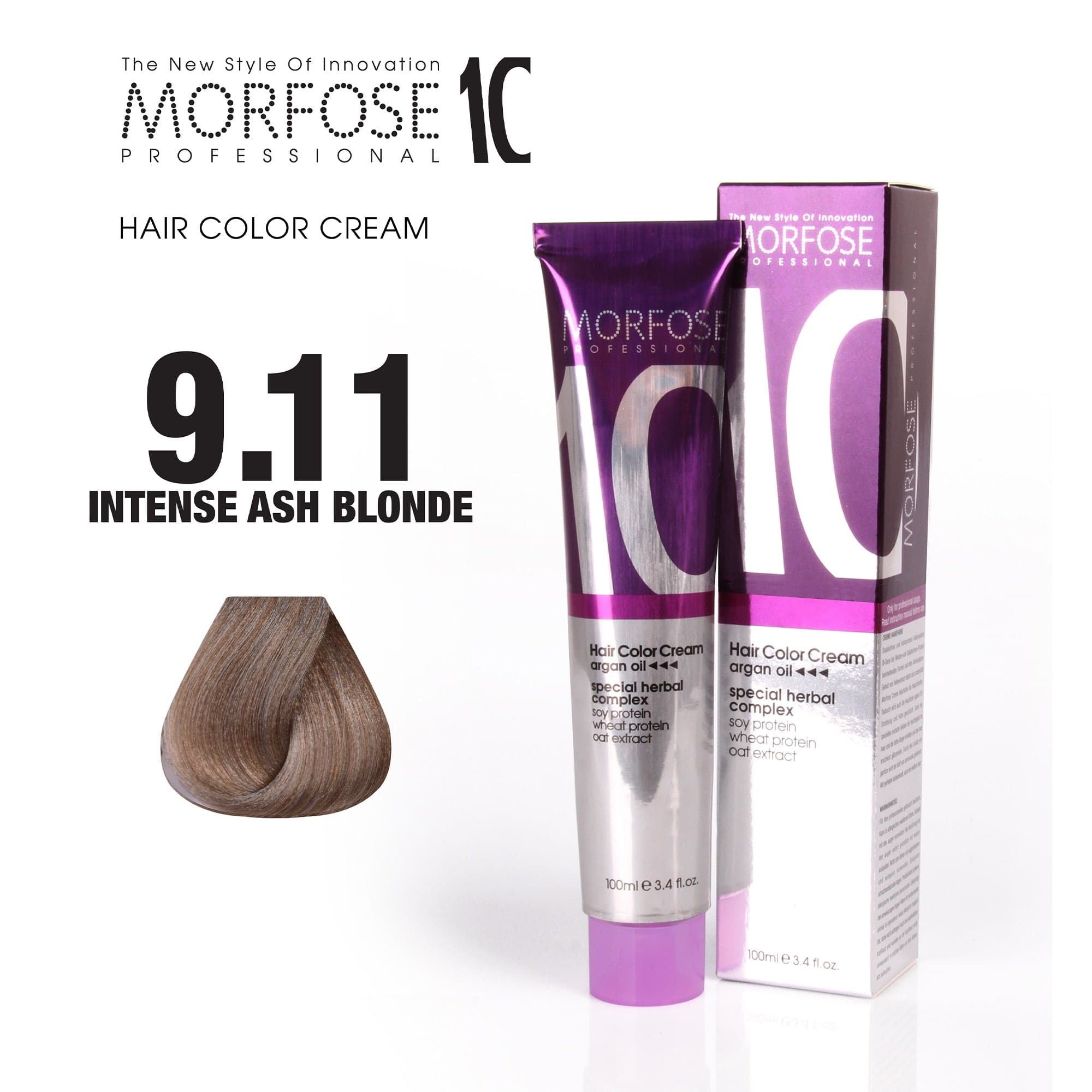 Morfose - 10 Hair Colour Cream Intense Ash Series 100ml